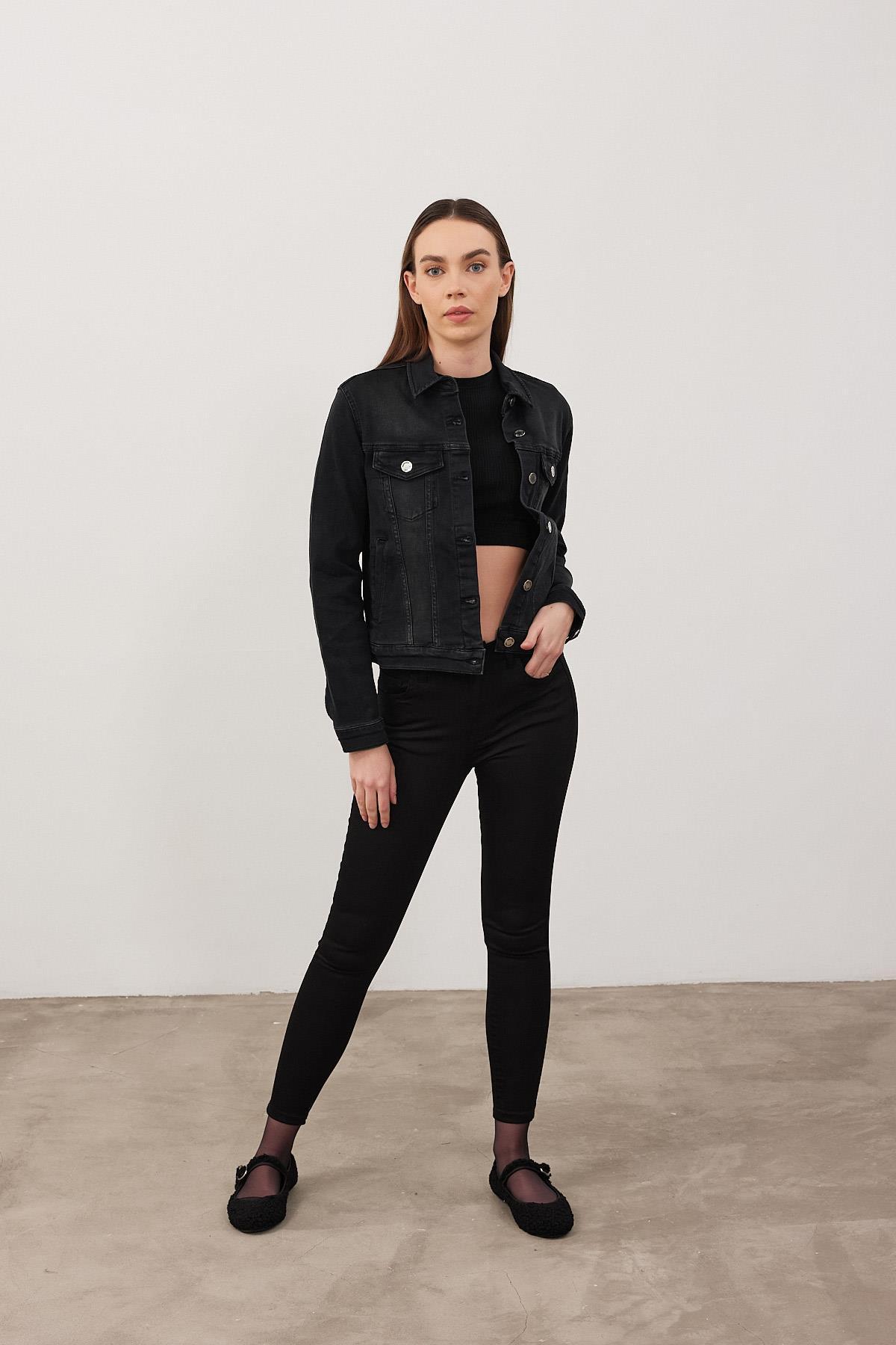 Gabriella Siyah Powerstretch Skinny Jean Pantolon - Siyah
