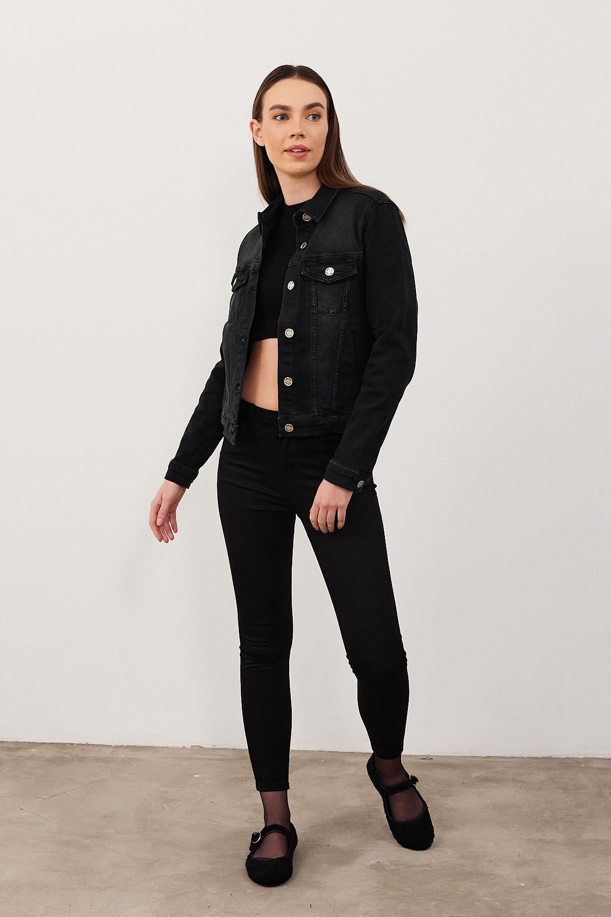 Gabriella Siyah Powerstretch Skinny Jean Pantolon - Siyah