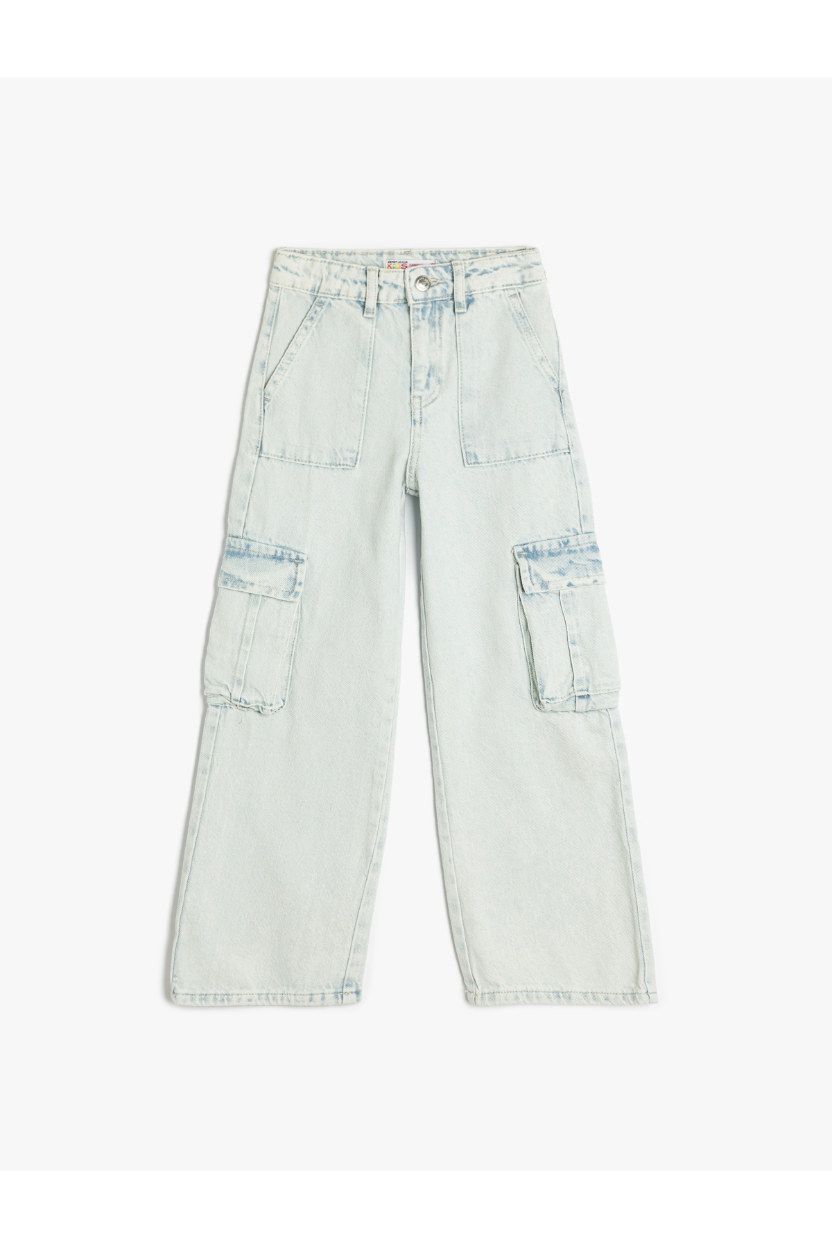 Geniş Paça Cepli Kargo Kot Pantolon