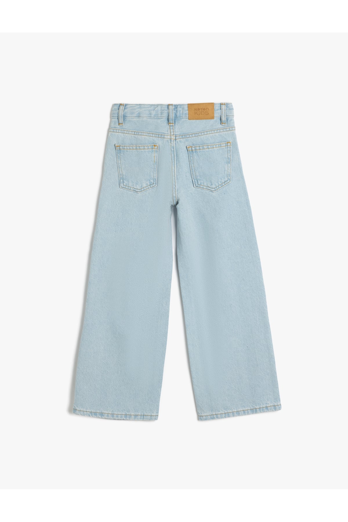 Geniş Paça Kot Pantolon Cepli Pamuklu - Wide Leg Jean