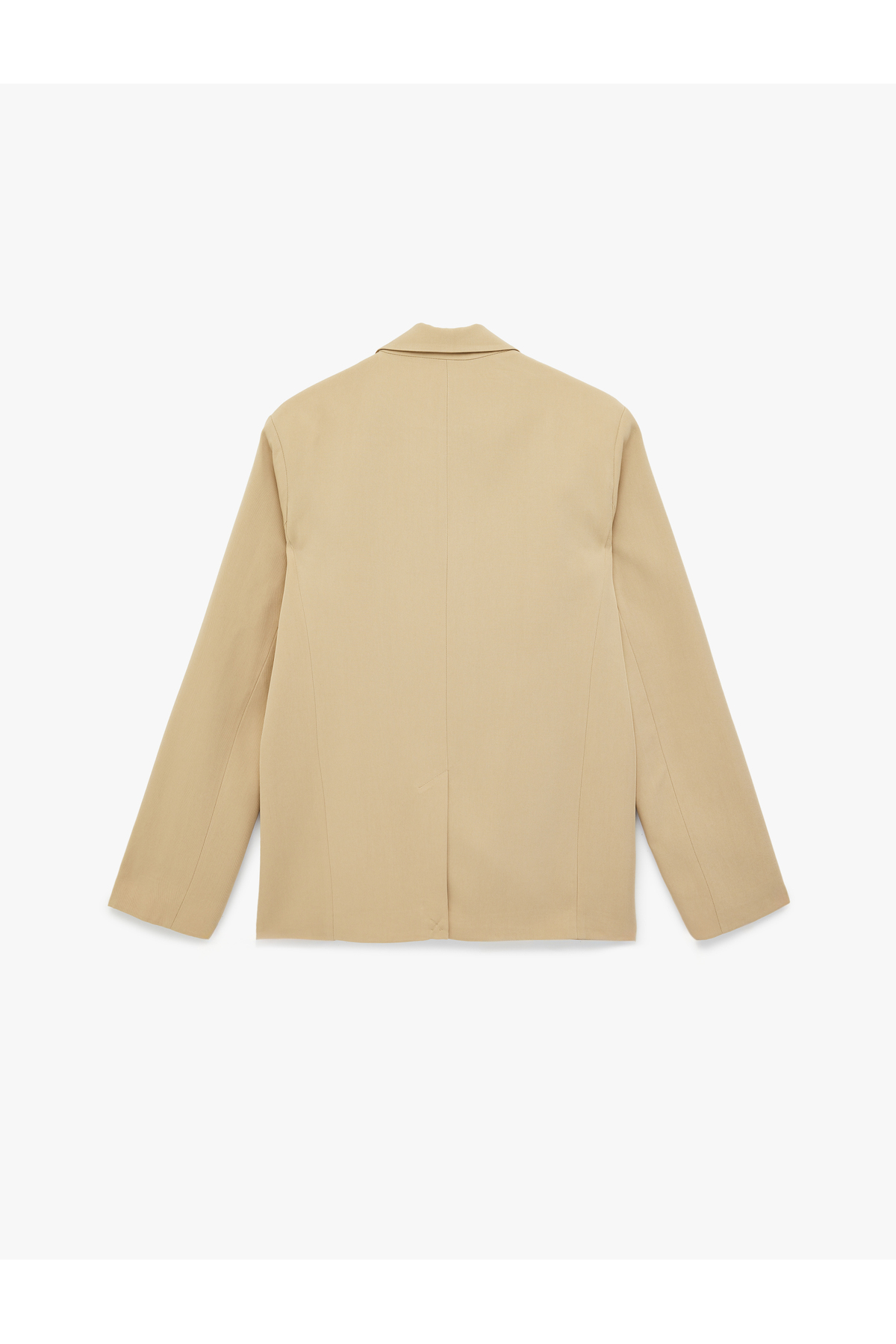 Geniş Yaka Düğmeli Cep Detaylı Blazer Ceket