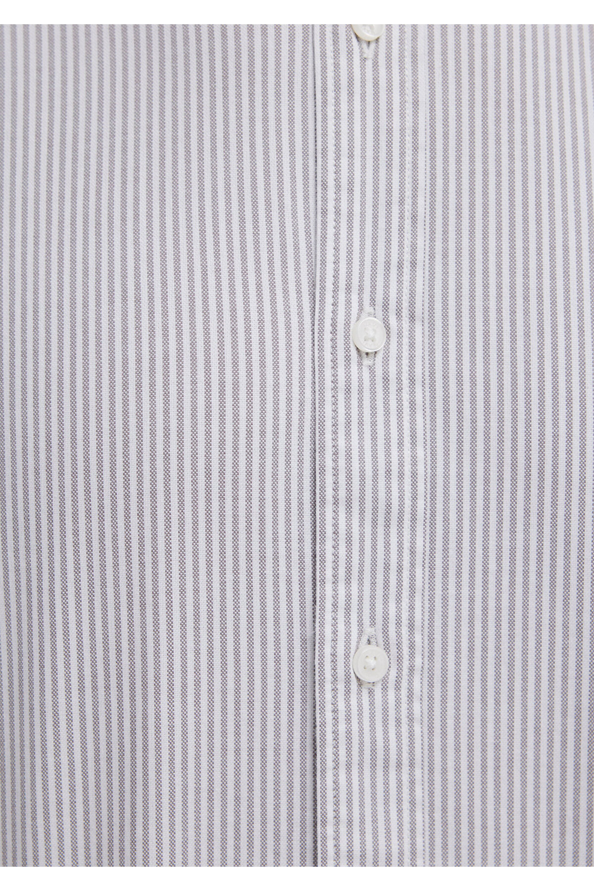 Gri Çizgili Beyaz Gömlek Slim Fit / Dar Kesim 0211916-91472