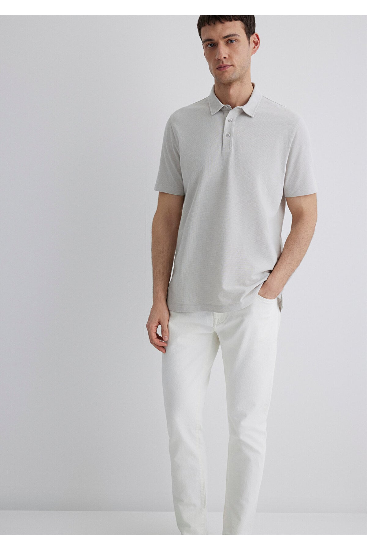 Gri Polo Tişört Regular Fit / Normal Kesim 0612633-70074