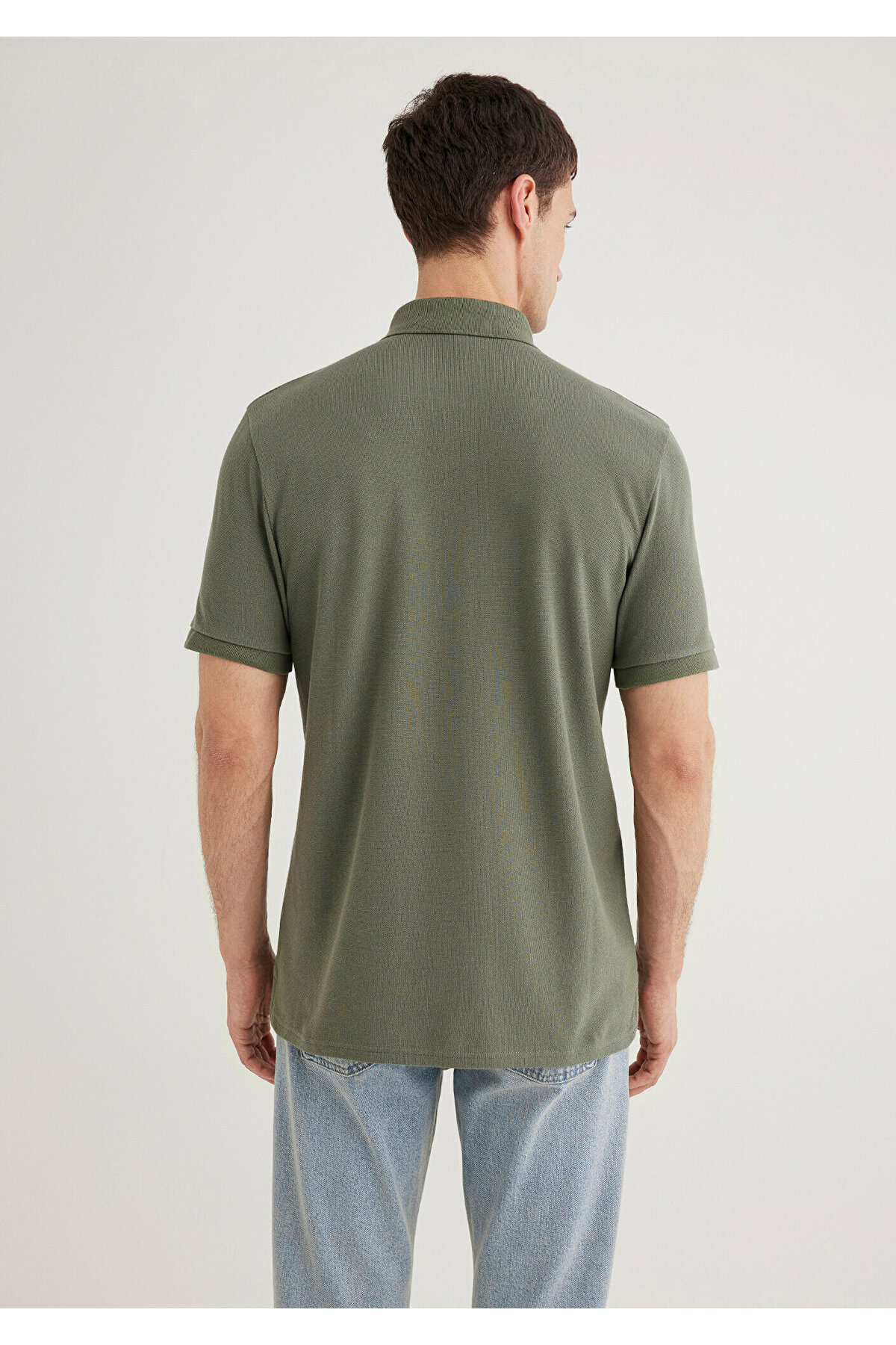 Haki Polo Tişört Slim Fit / Dar Kesim 063247-33198
