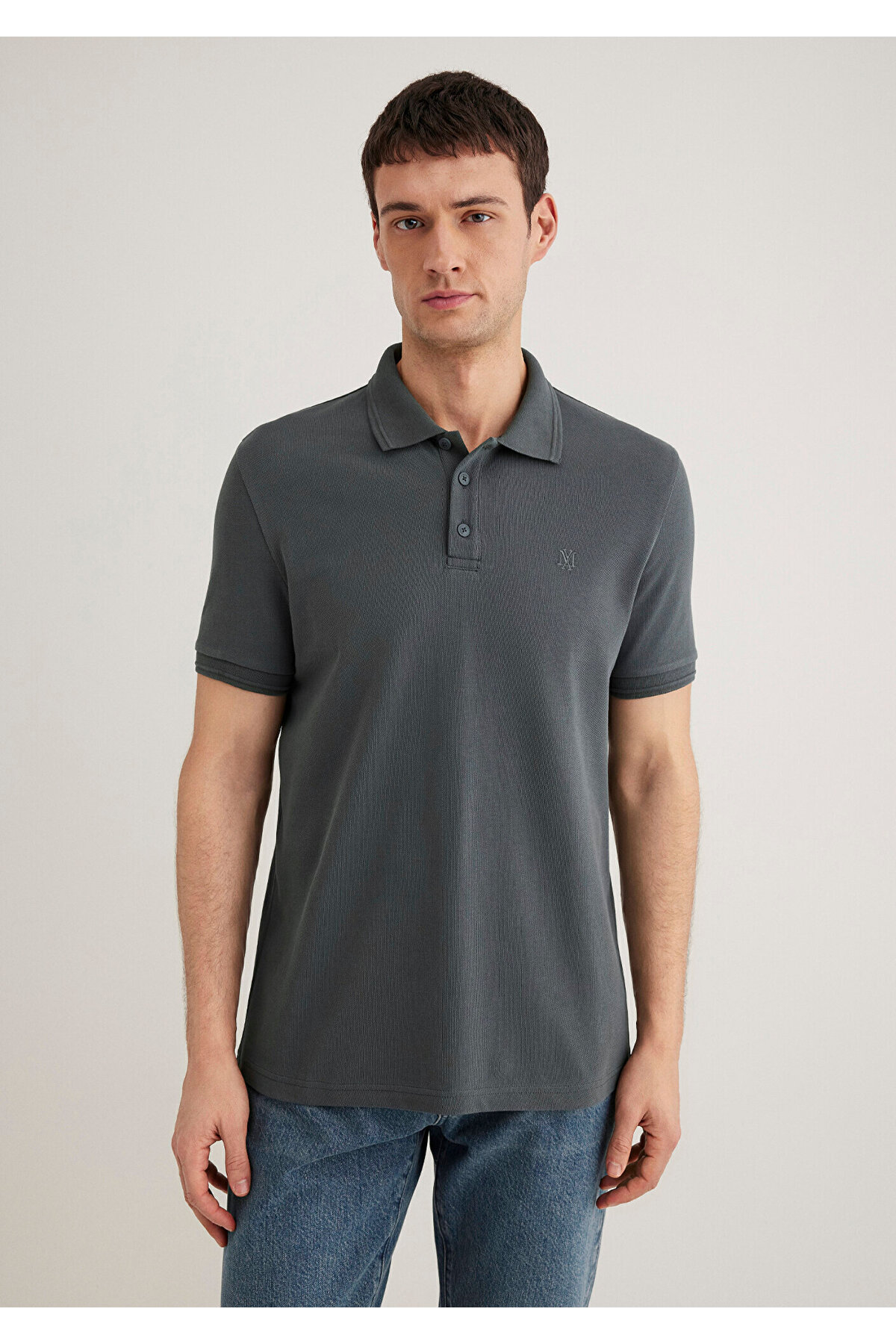 Haki Polo Tişört Slim Fit / Dar Kesim 064946-71598