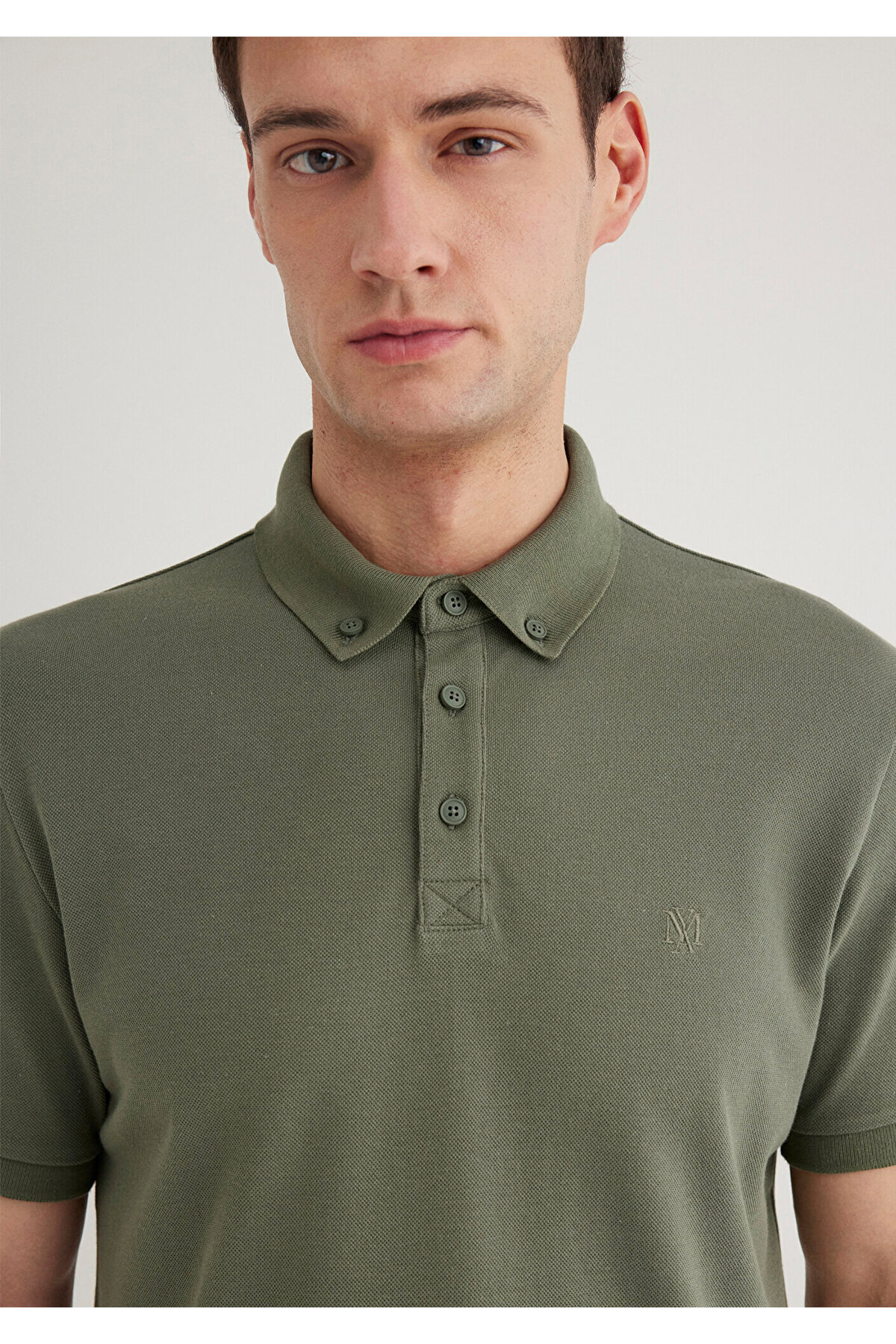 Haki Polo Tişört Slim Fit / Dar Kesim 063247-33198