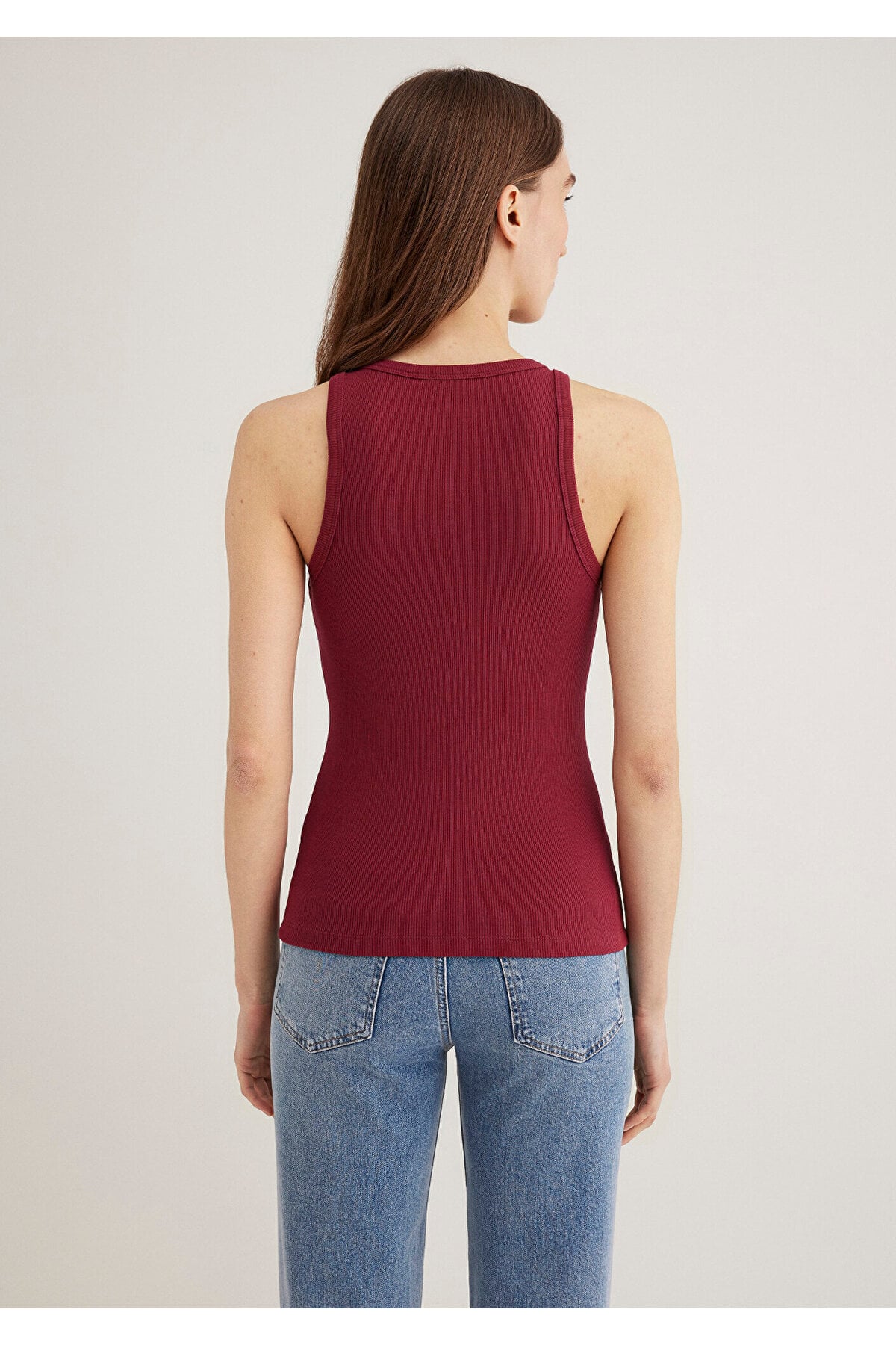 Halter Yaka Bordo Basic Atlet Slim Fit / Dar Kesim 1612462-70430