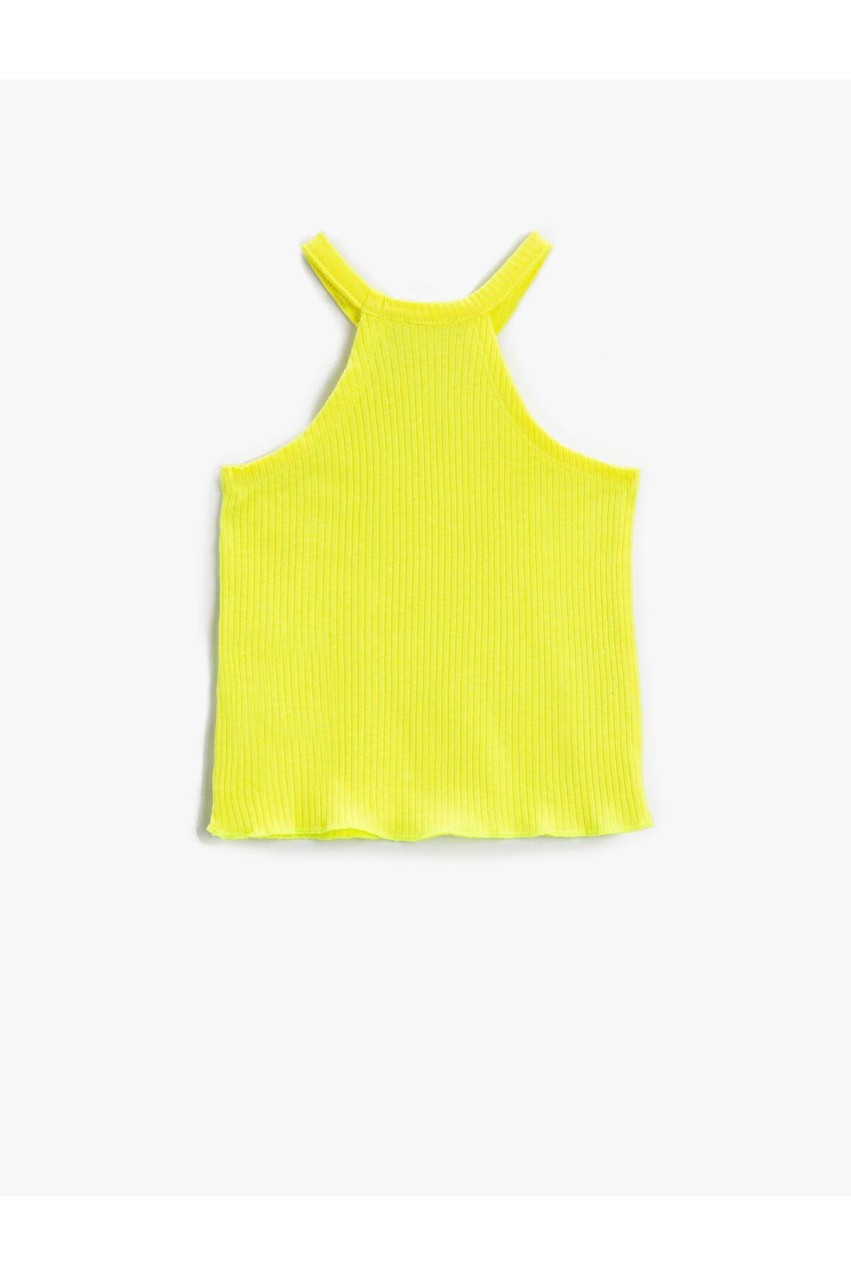 Halter Yaka Crop Fırfırlı Atlet