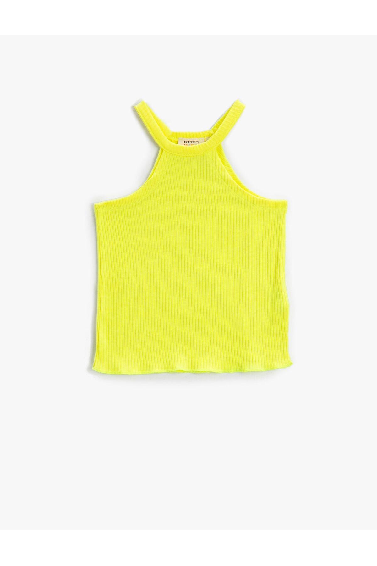 Halter Yaka Crop Fırfırlı Atlet