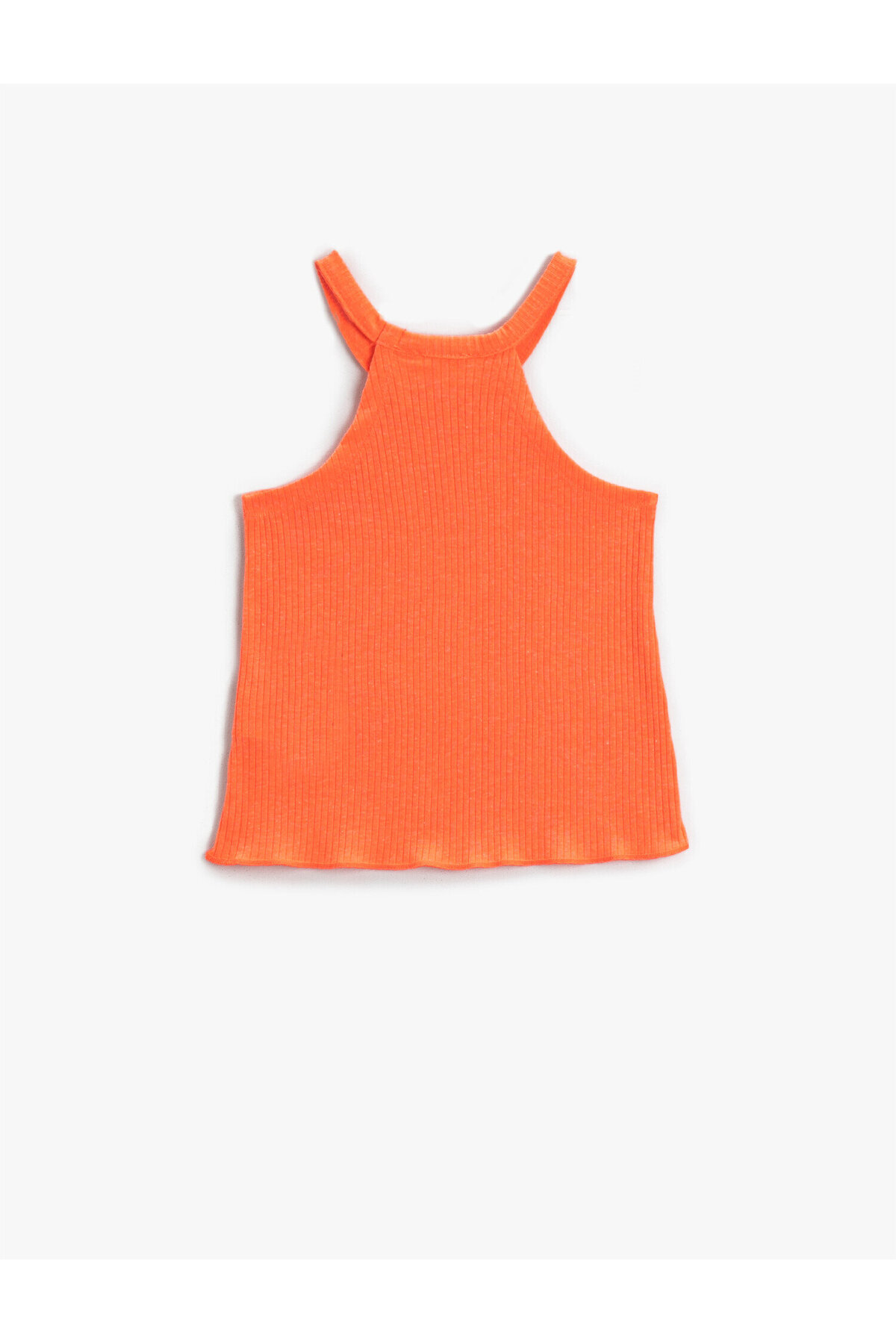Halter Yaka Crop Fırfırlı Atlet