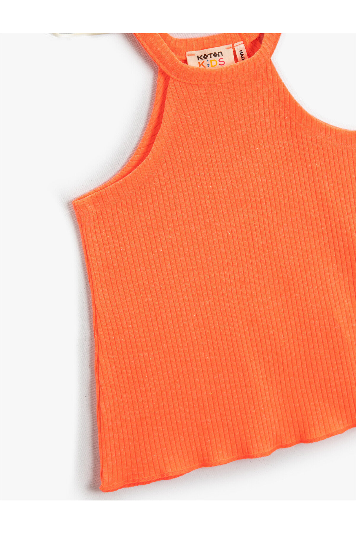 Halter Yaka Crop Fırfırlı Atlet