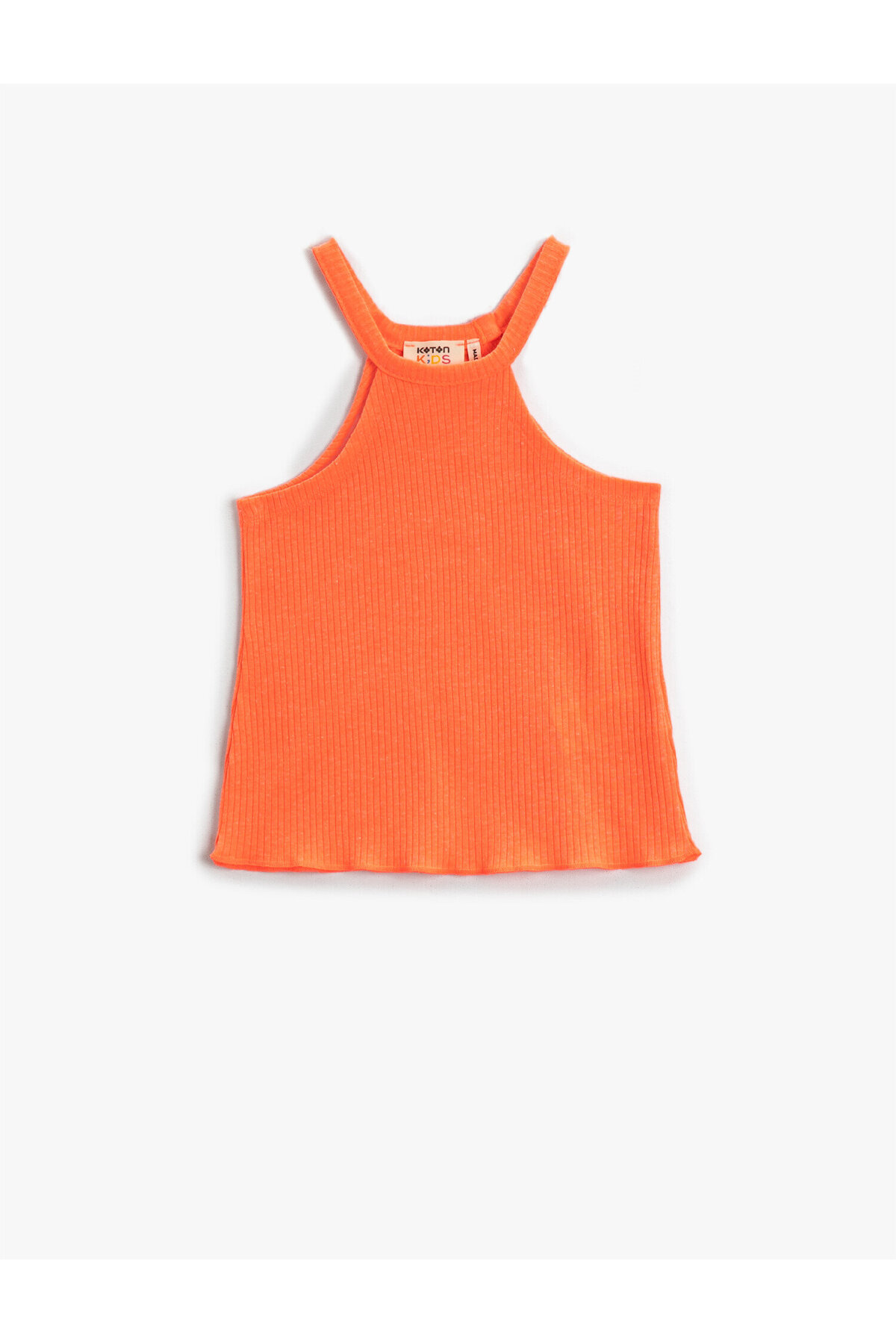 Halter Yaka Crop Fırfırlı Atlet