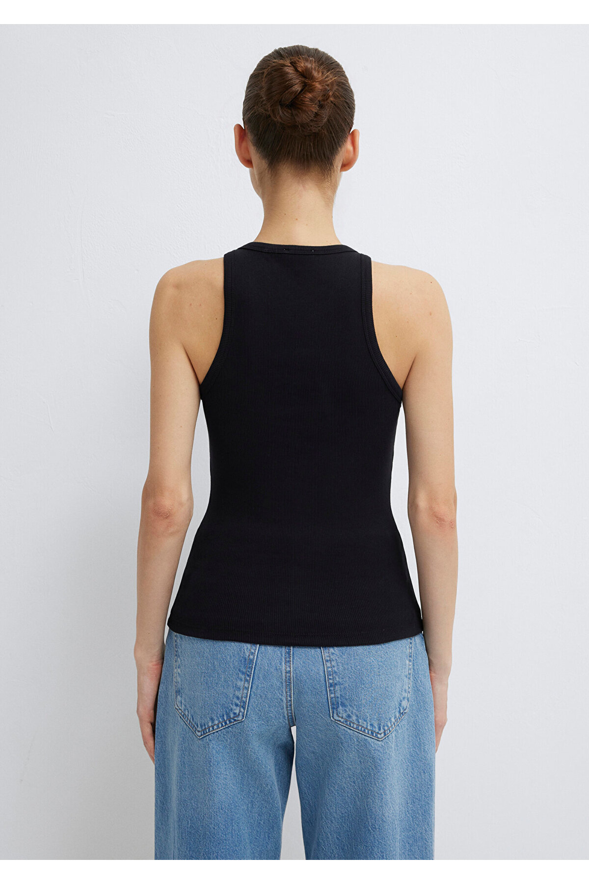 Halter Yaka Siyah Basic Atlet Slim Fit / Dar Kesim 1612462-900
