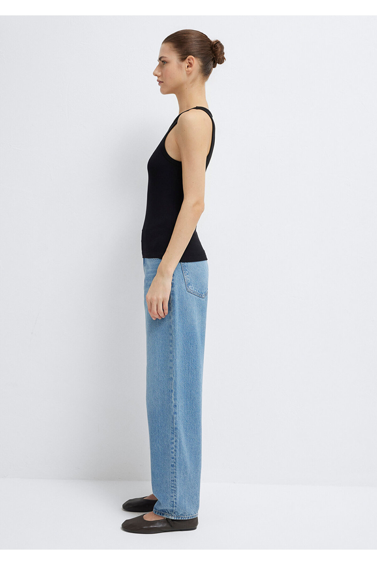Halter Yaka Siyah Basic Atlet Slim Fit / Dar Kesim 1612462-900