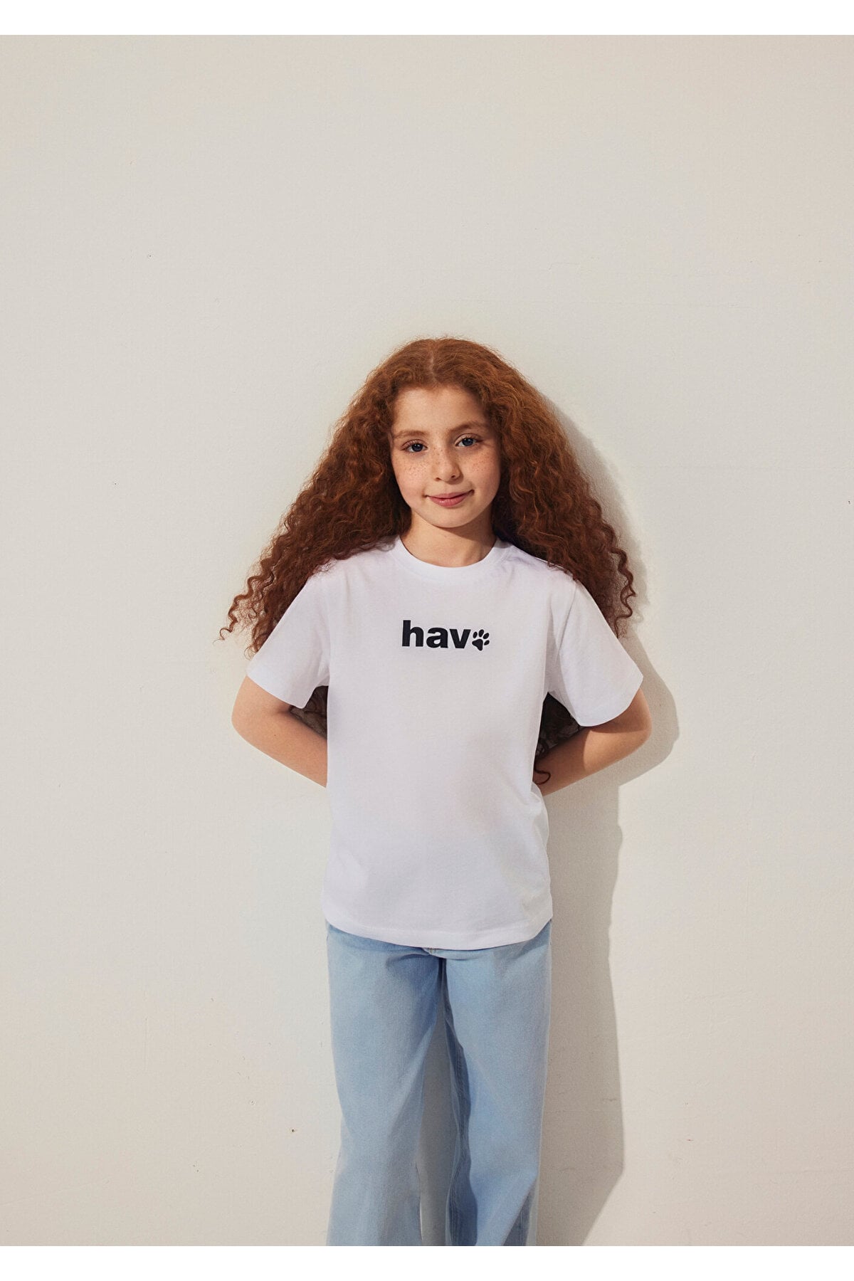 Hav Baskılı Beyaz Çocuk Tişört Regular Fit / Normal Kesim 6610350-620