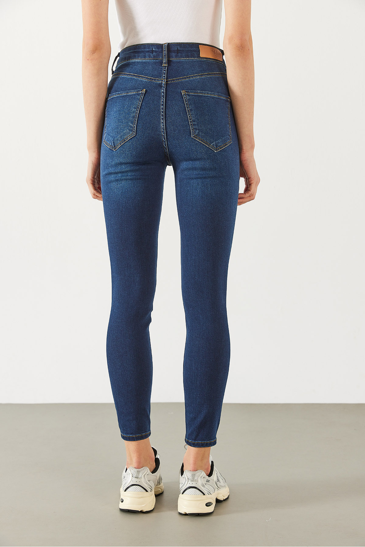 Holly Naturel Dark Yüksek Bel Skinny Jean Pantolon(TENCEL)(TM) - NATUREL DARK