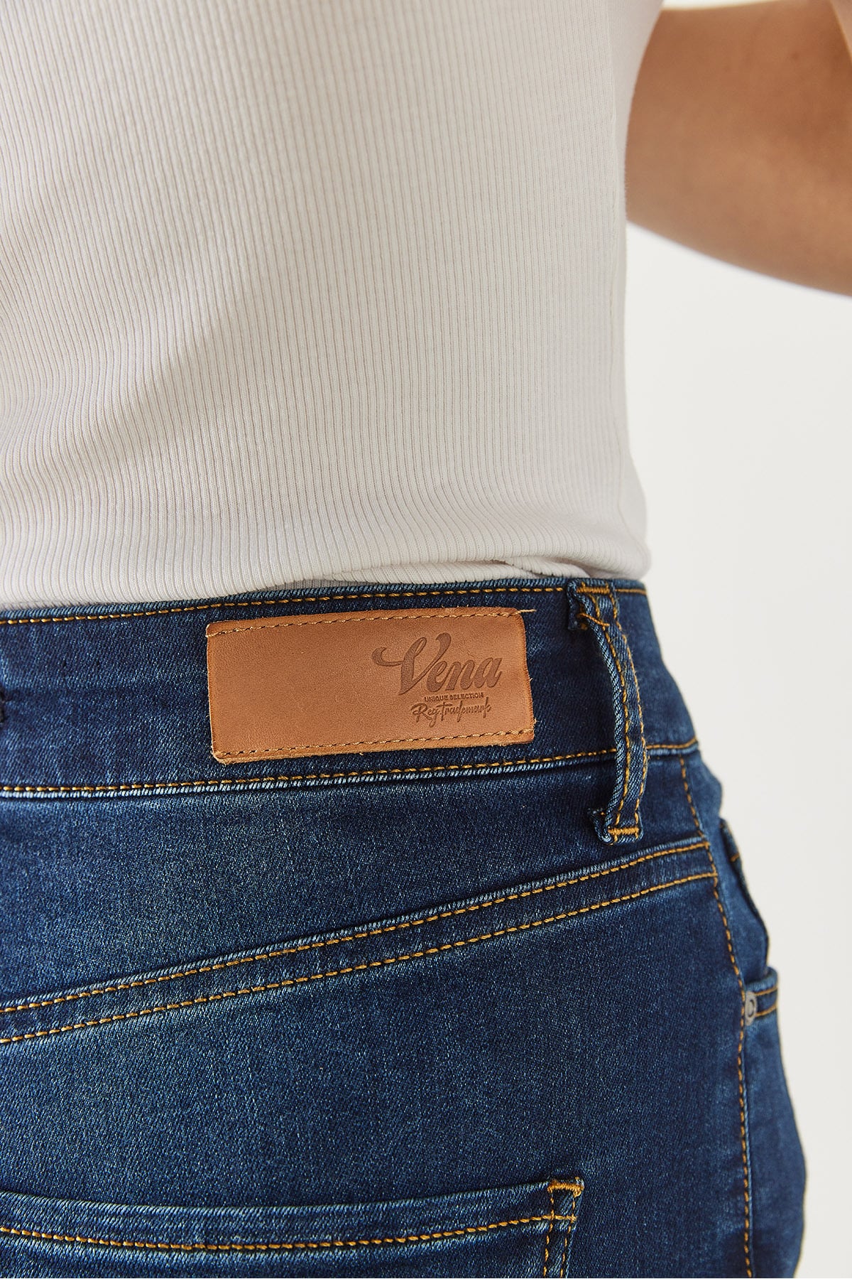 Holly Naturel Dark Yüksek Bel Skinny Jean Pantolon(TENCEL)(TM) - NATUREL DARK