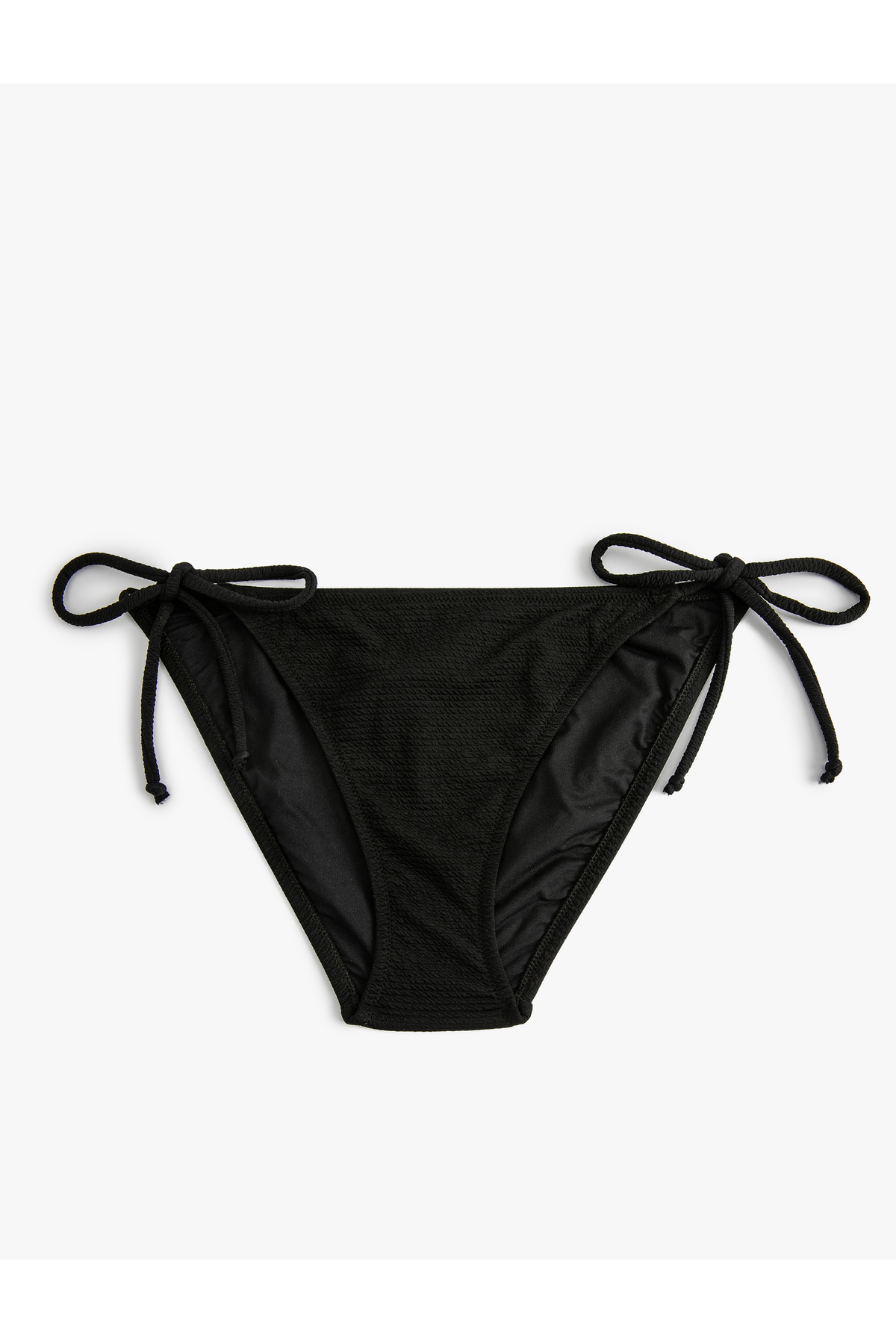 İpli Bikini Altı Yanları Bağlamalı Dokulu Normal Bel