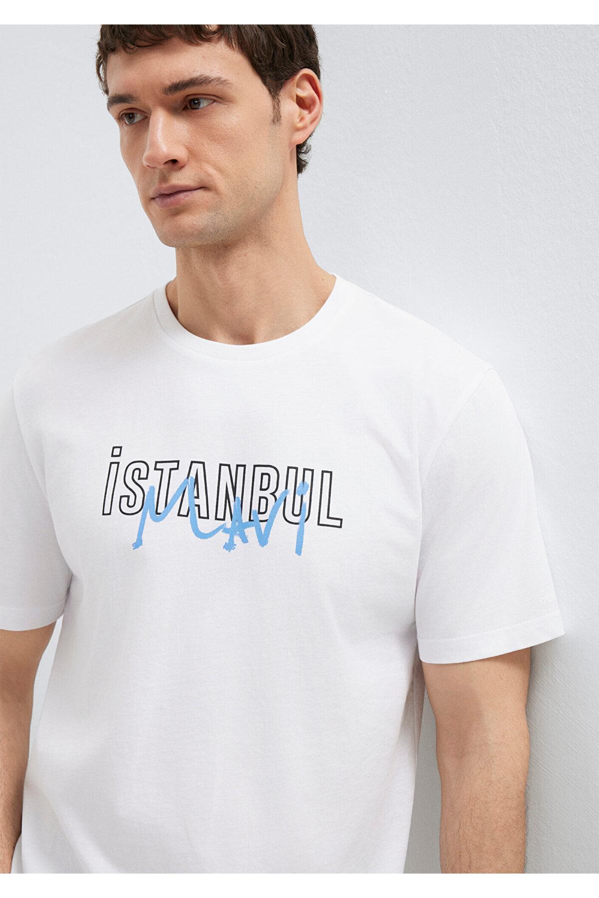 İstanbul Baskılı Tişört Beyaz