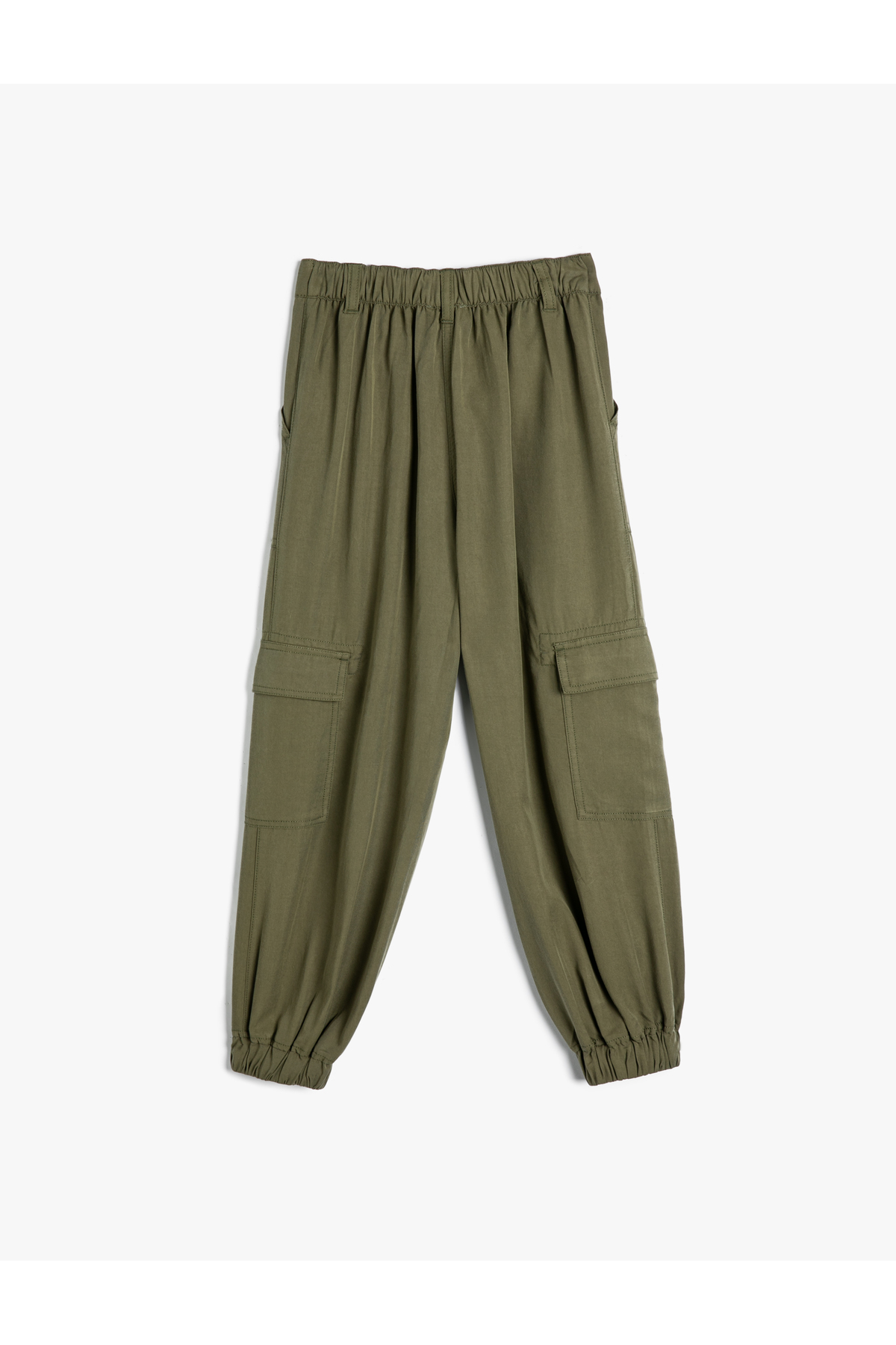 Jogger Kargo Cepli Pantolon Düğmeli Bol Kalıp