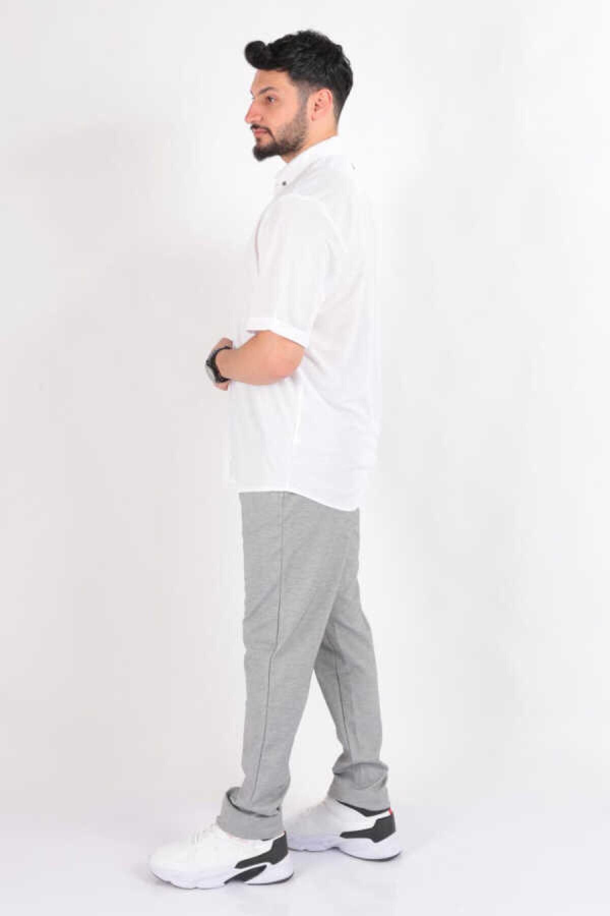 Jogger Örme Pantolon Düz Paça Cepli