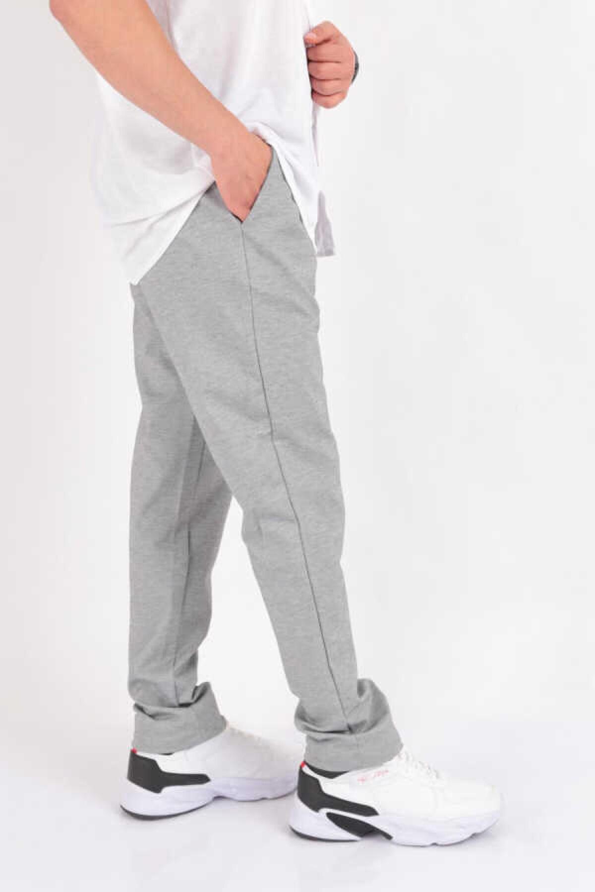 Jogger Örme Pantolon Düz Paça Cepli