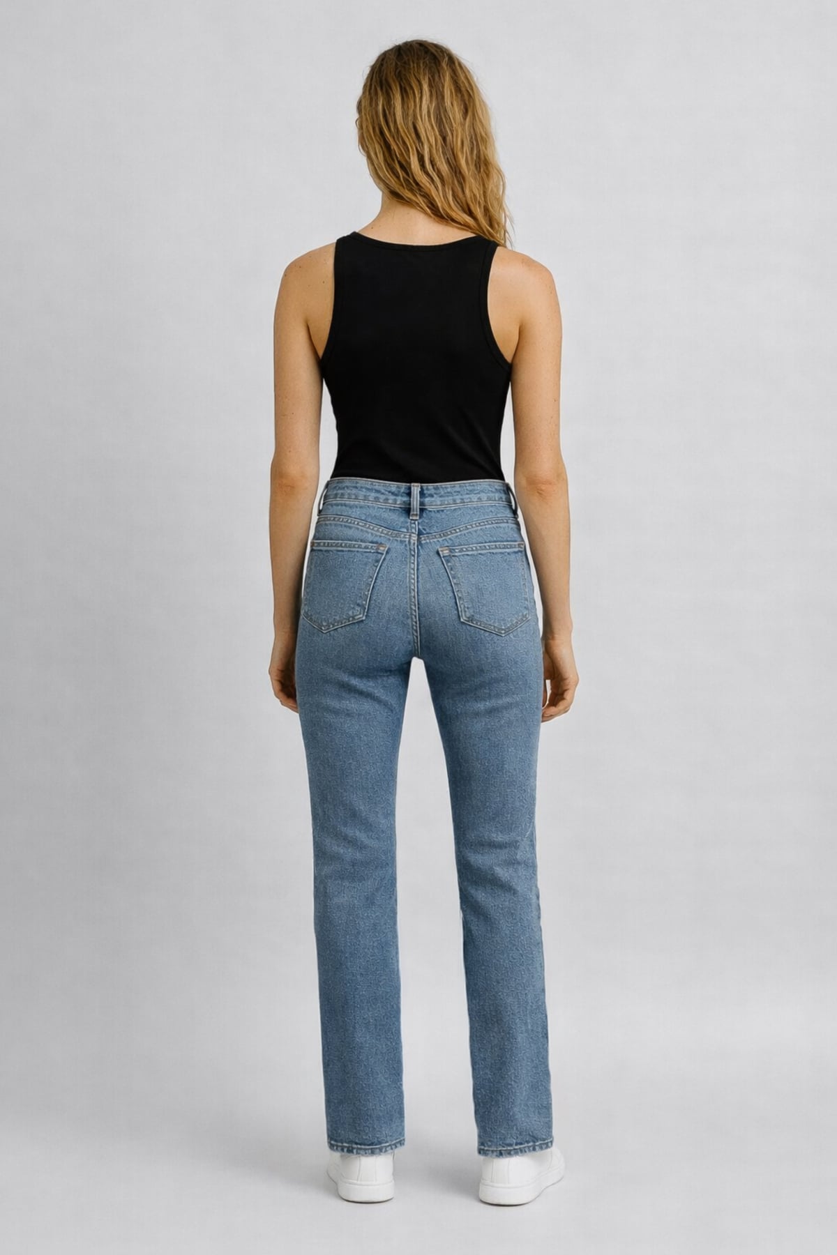 Kadın Gabriel Med Blue Straight Fit Jean Pantolon - Med Blue
