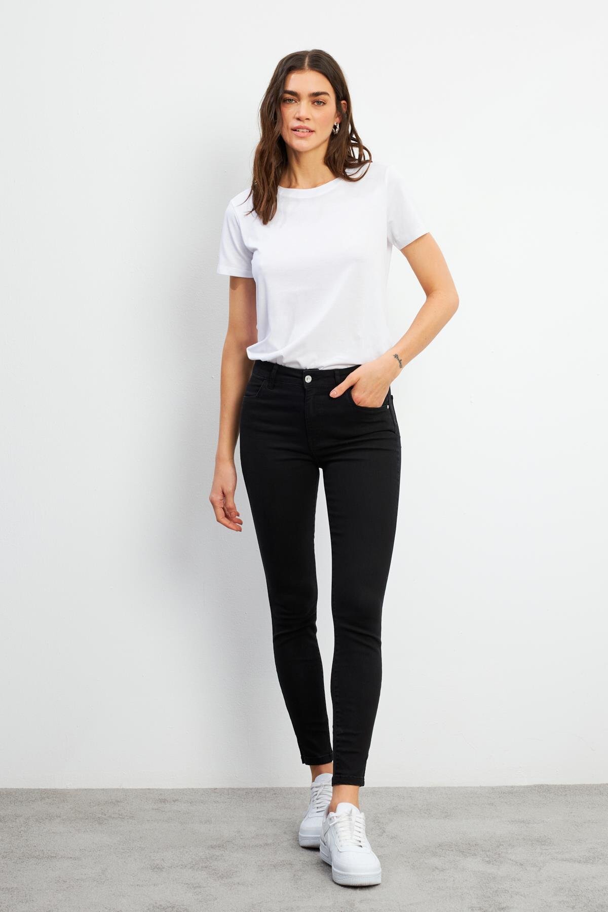 Kadın Gabriella Party Black Skinny Jean Pantolon - Party Black