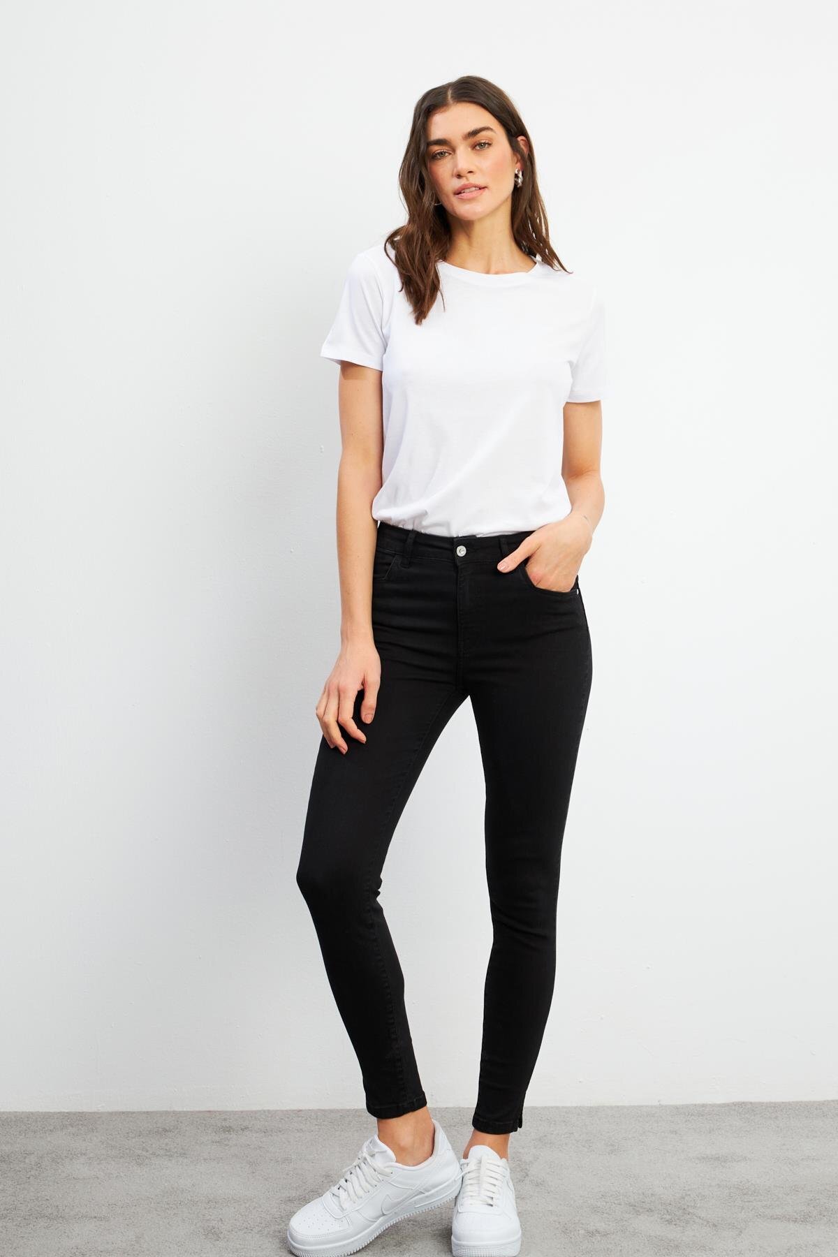 Kadın Gabriella Party Black Skinny Jean Pantolon - Party Black
