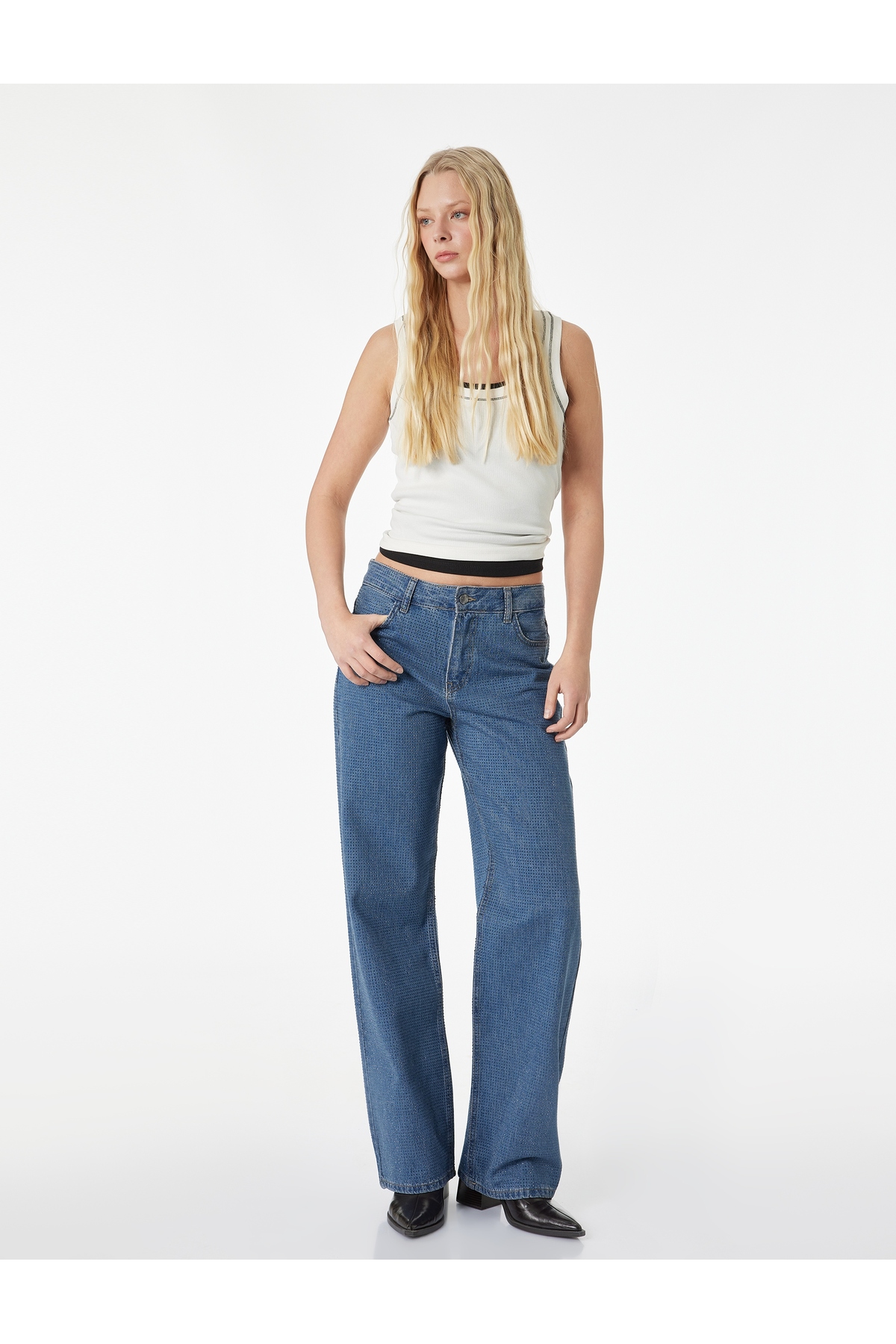 Kadın Jean Pantolon 6SAL40100MD ORTA İNDİGO
