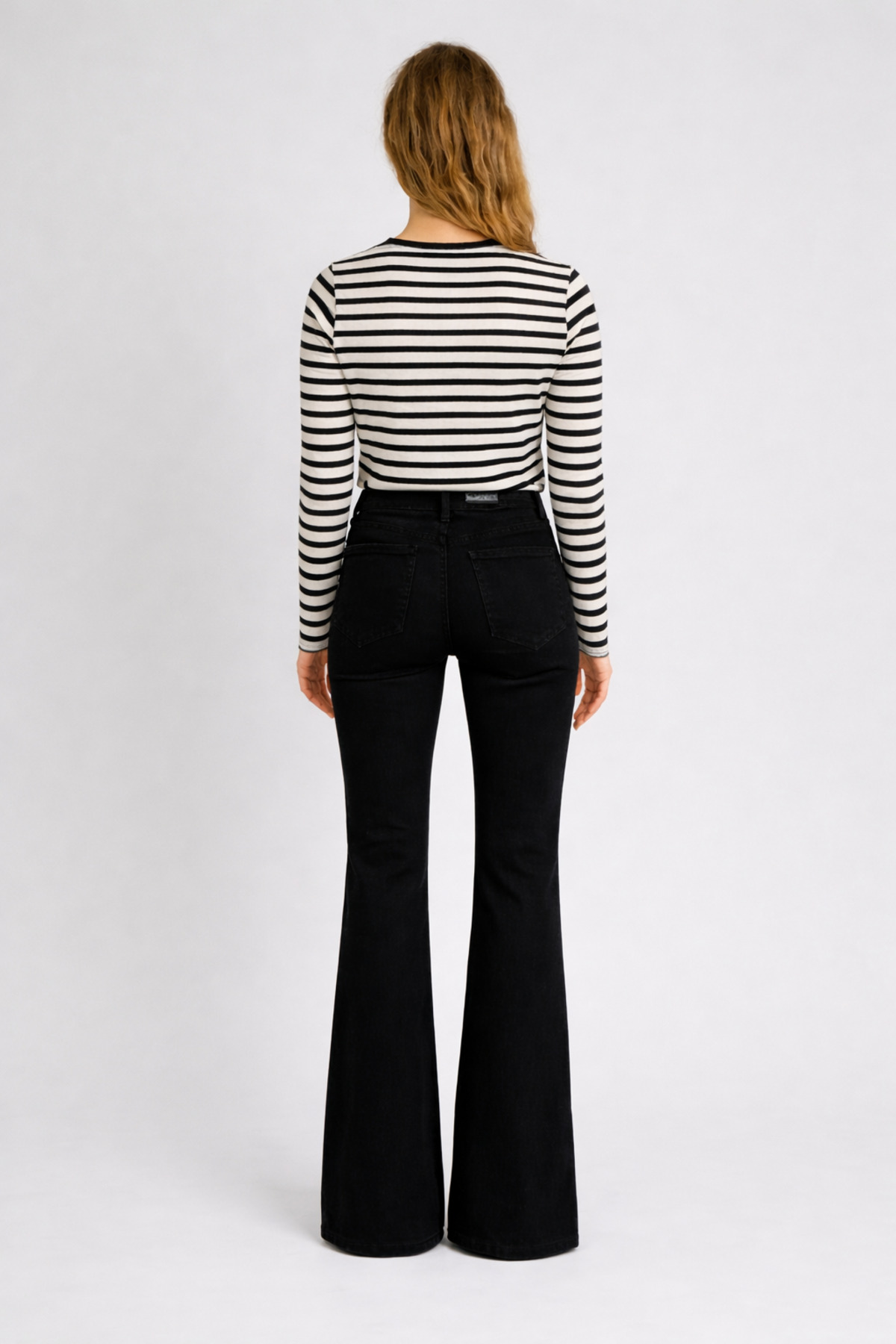 Kadın Jenny Black Flare Jean Pantolon - Black