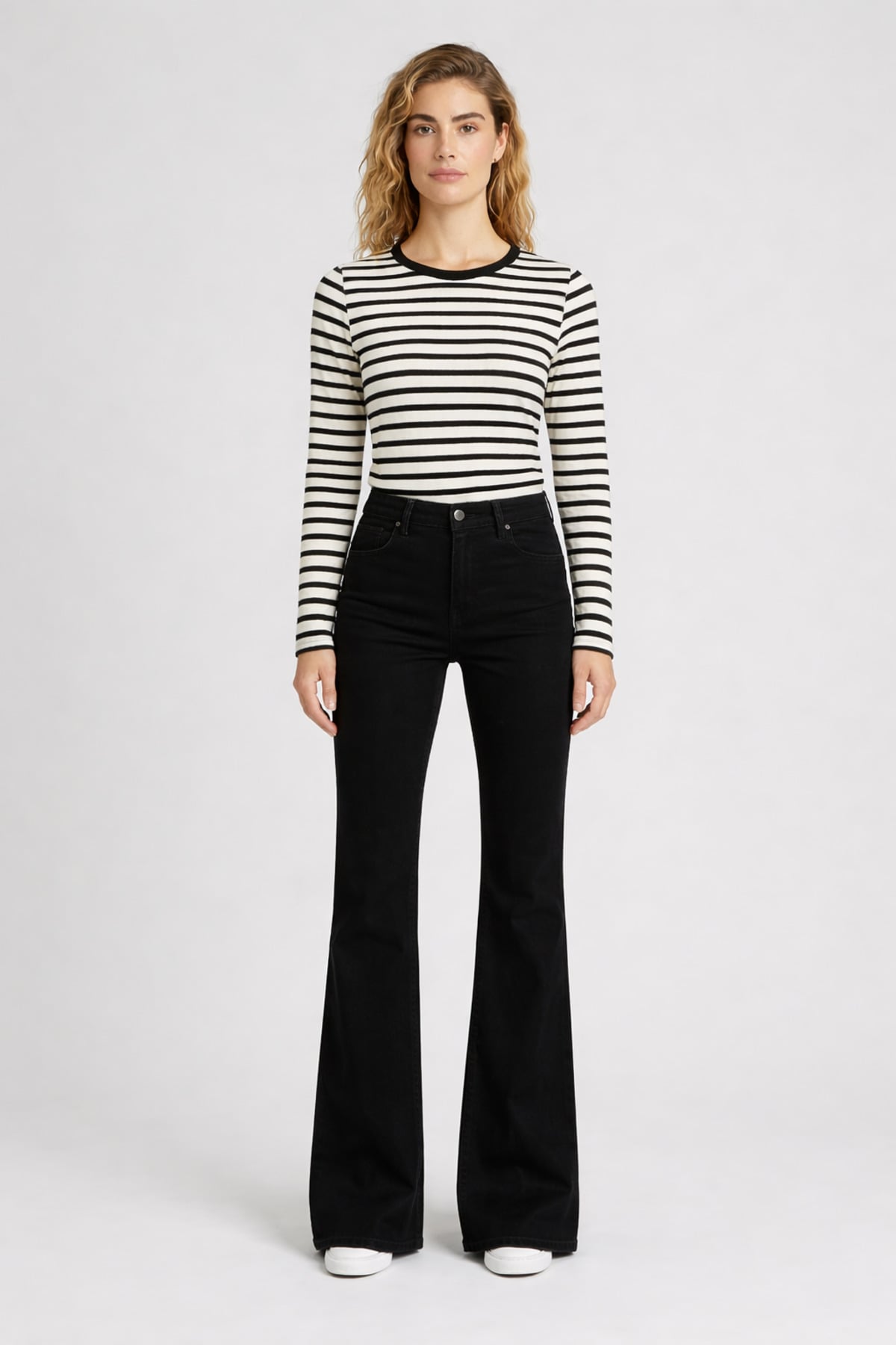 Kadın Jenny Black Flare Jean Pantolon - Black