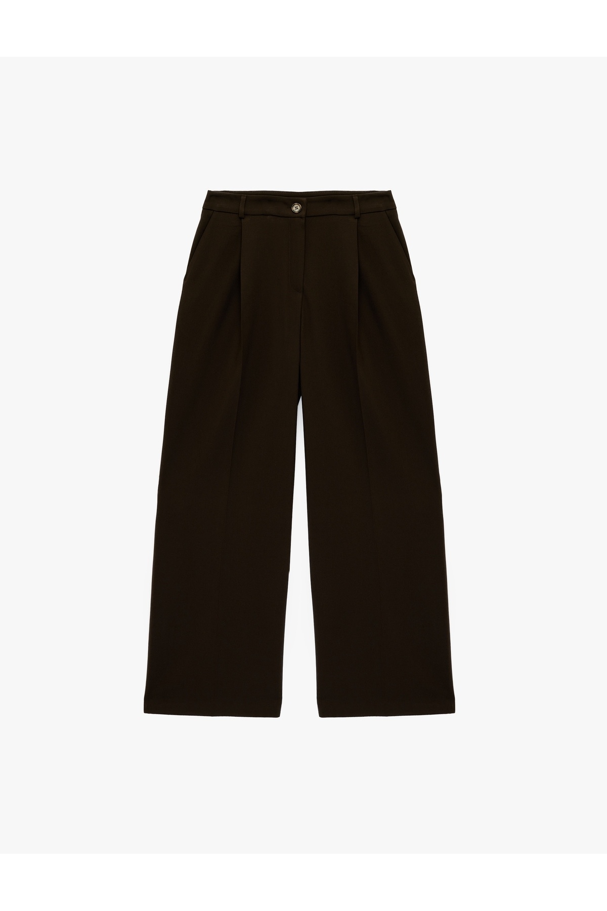 Kadın Kanvas Pantolon 6SAK40143PW KAHVERENGİ