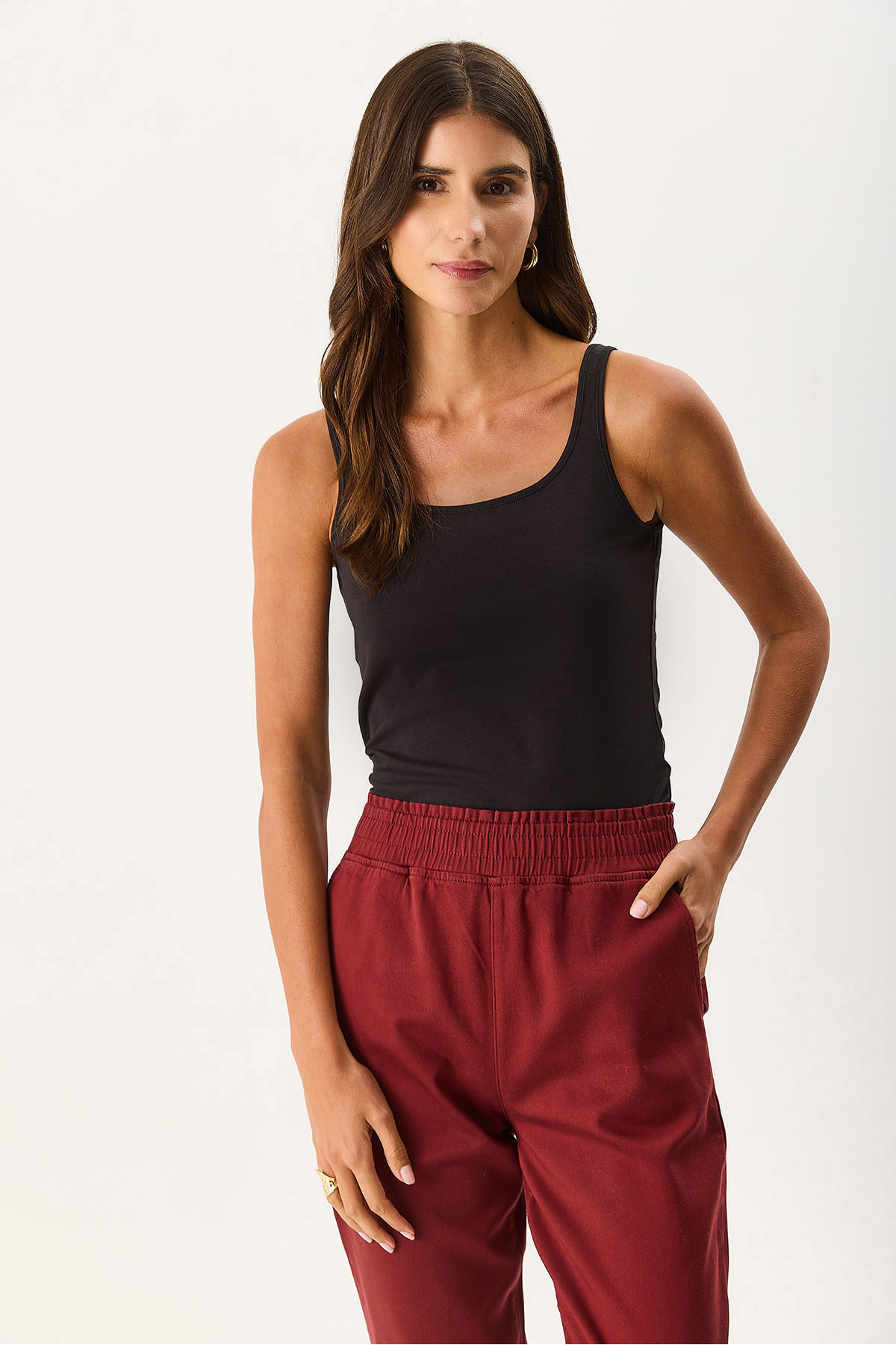Kadın Marci Slim Fit Atlet - Siyah