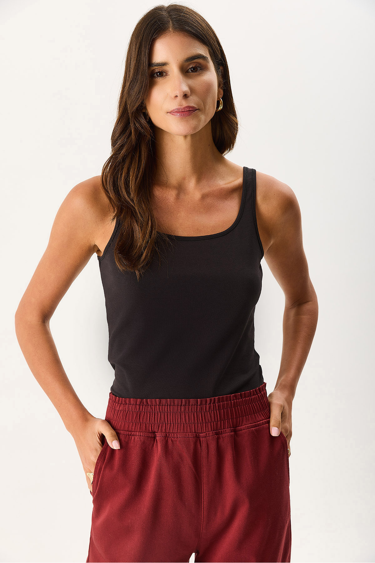 Kadın Marci Slim Fit Atlet - Siyah