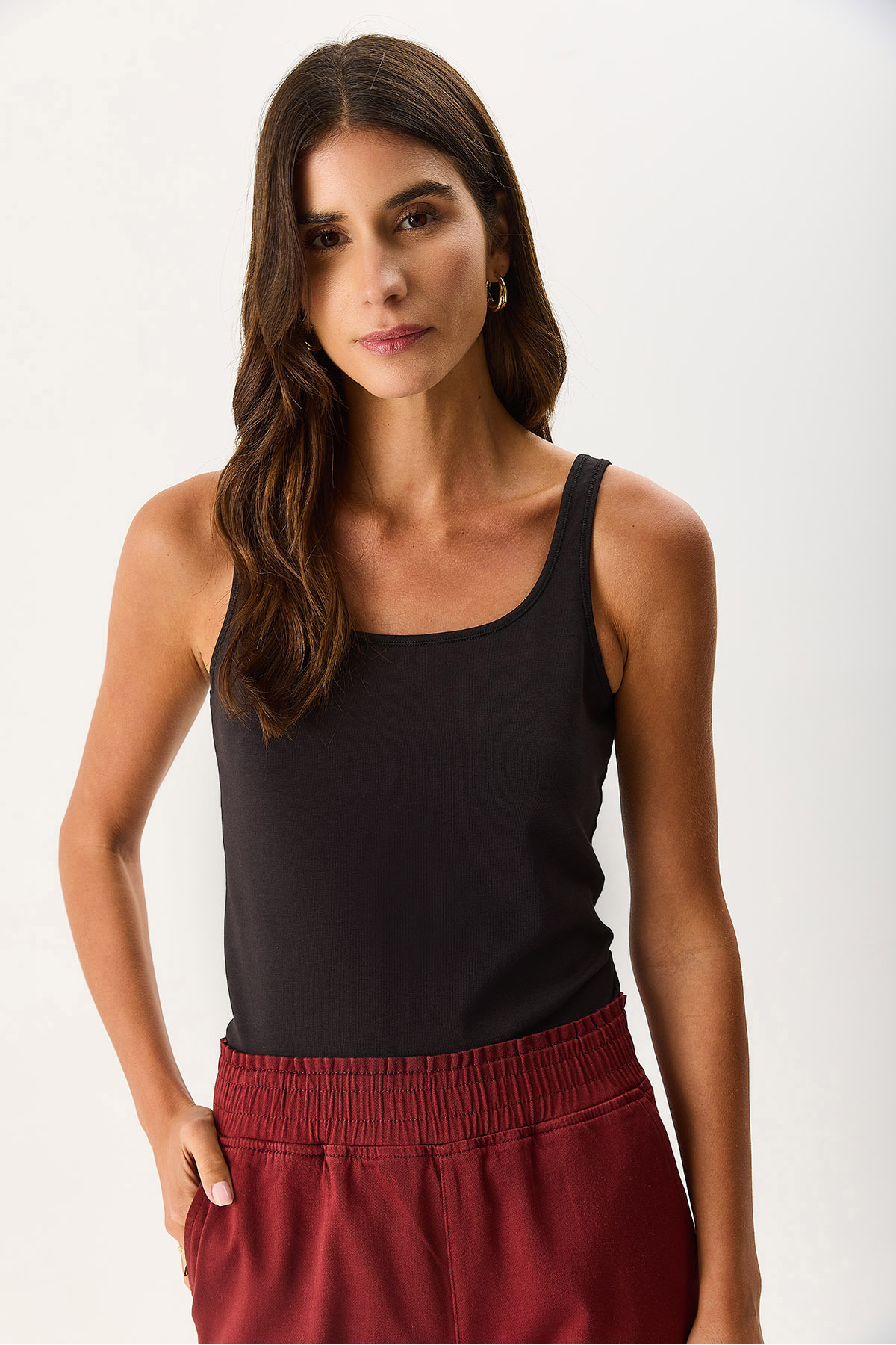 Kadın Marci Slim Fit Atlet - Siyah