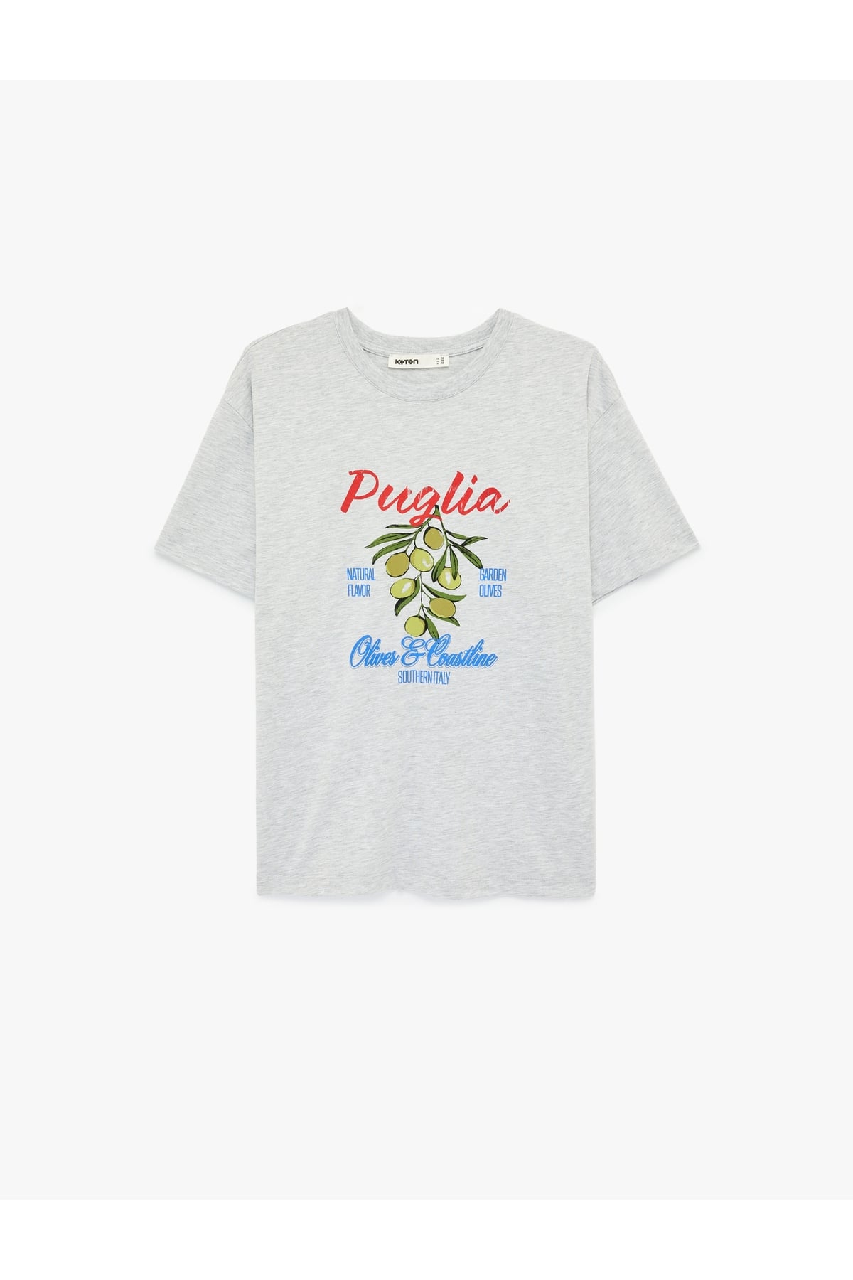 Kadın T-shirt 6SAK50032EK GRİ MELANJ