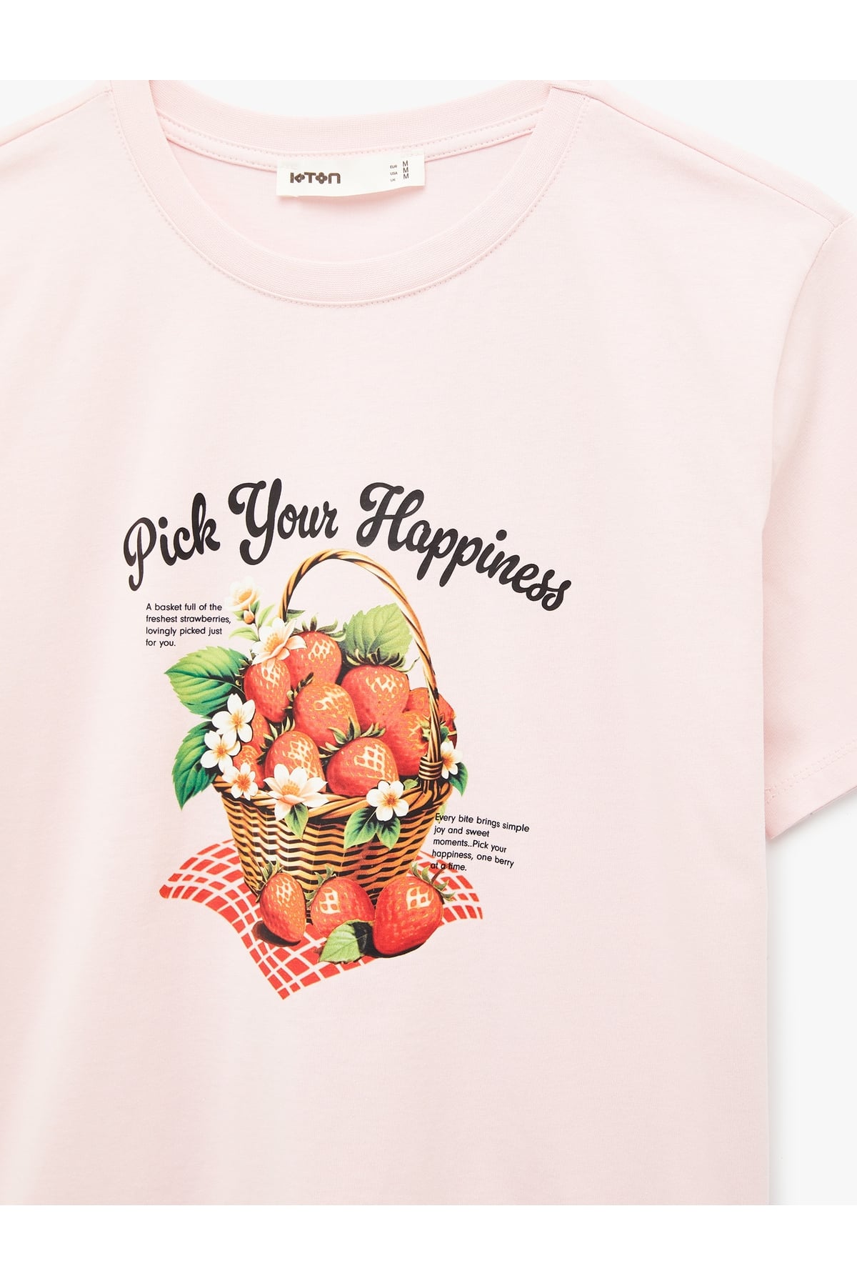 Kadın T-shirt 6SAK50034EK PEMBE