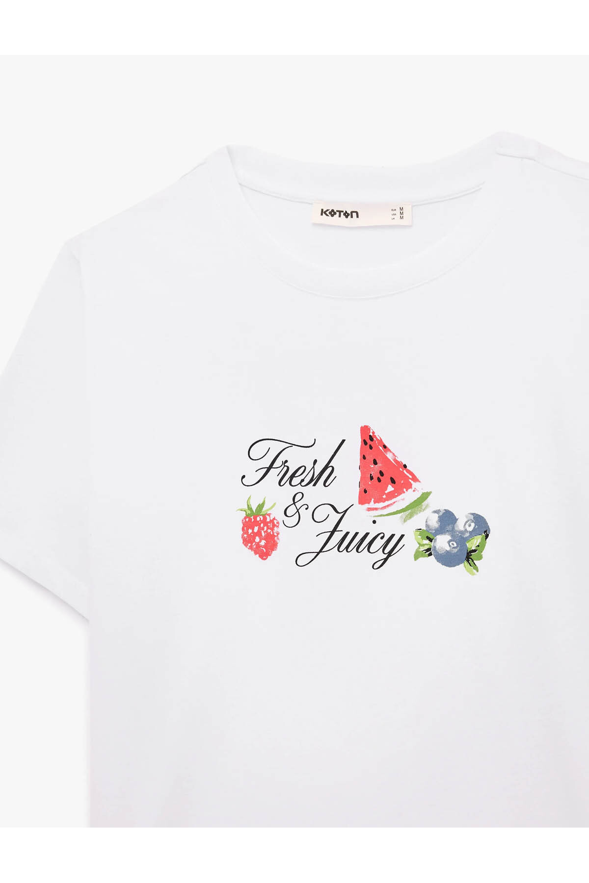 Kadın T-shirt 6SAK50038EK BEYAZ