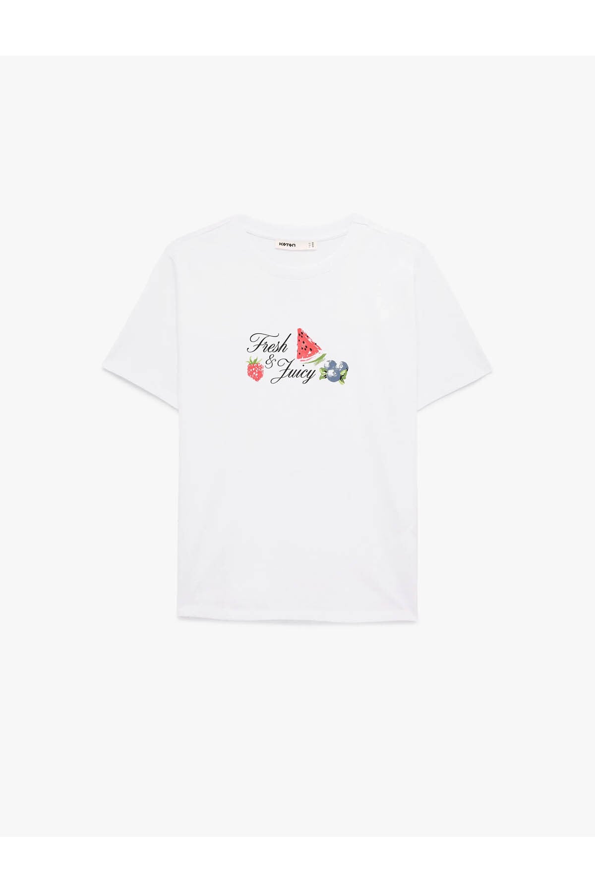 Kadın T-shirt 6SAK50038EK BEYAZ