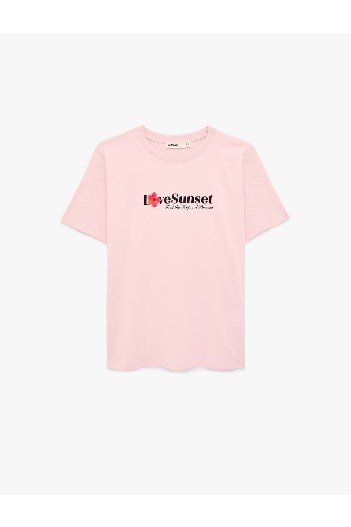 Kadın T-shirt 6SAK50042EK PEMBE