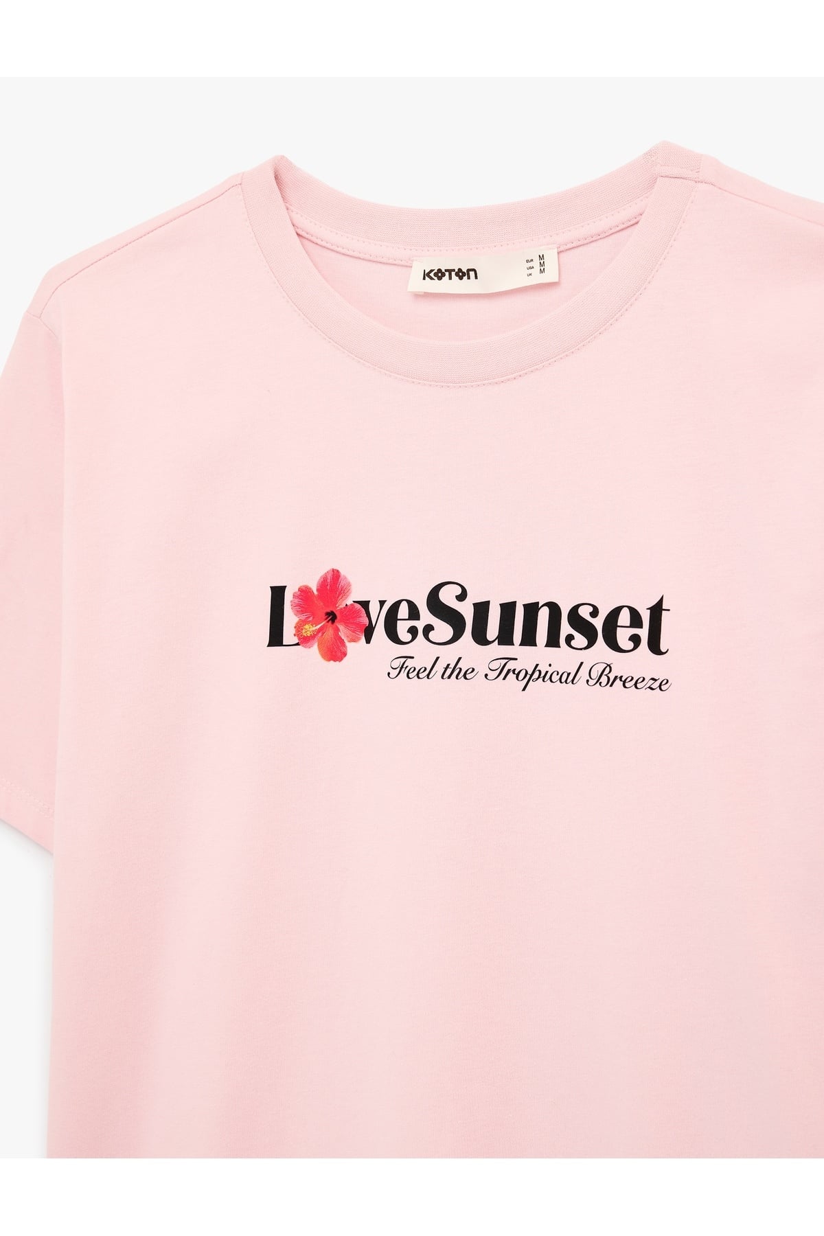 Kadın T-shirt 6SAK50042EK PEMBE