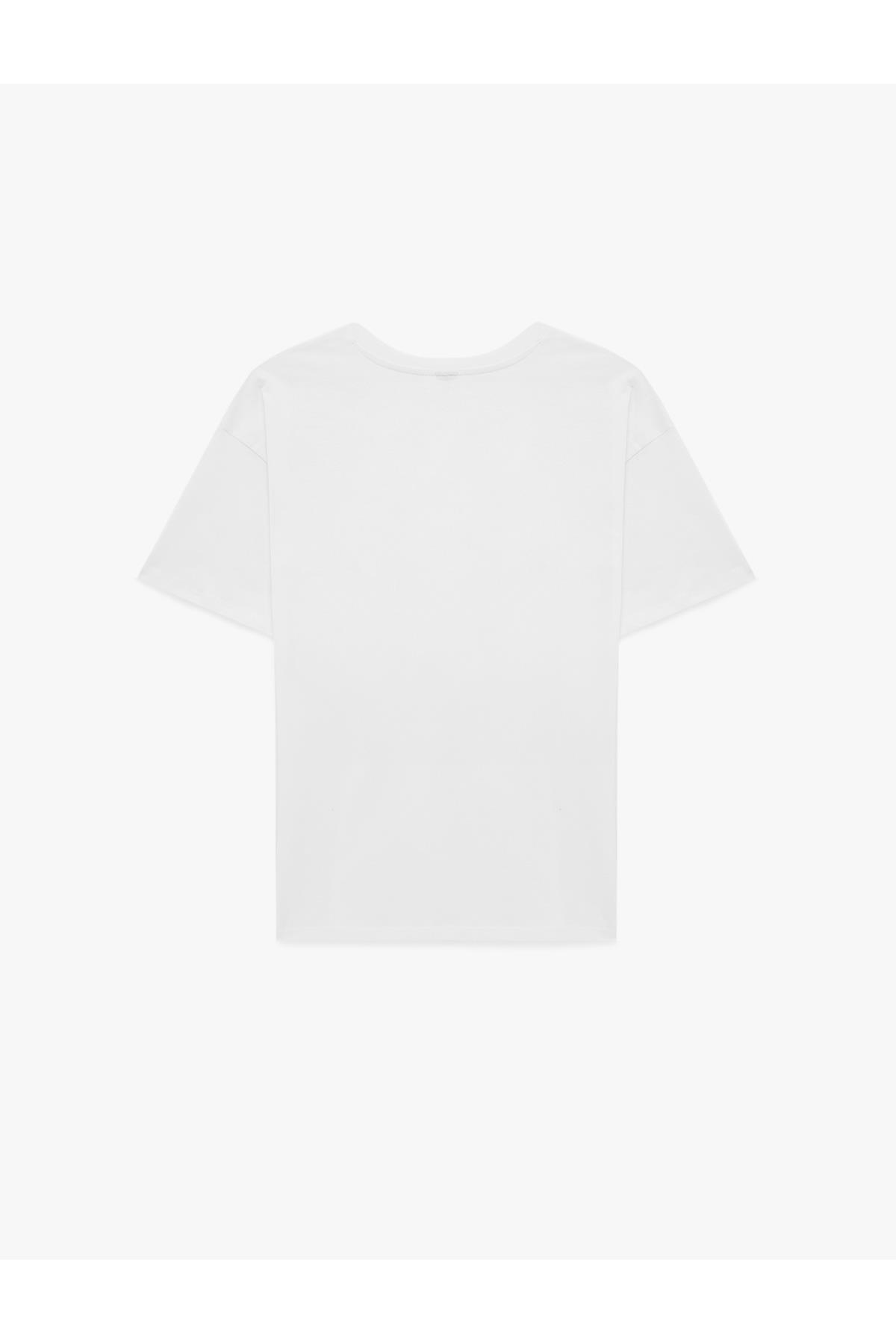 Kadın T-shirt 6SAK50063EK BEYAZ