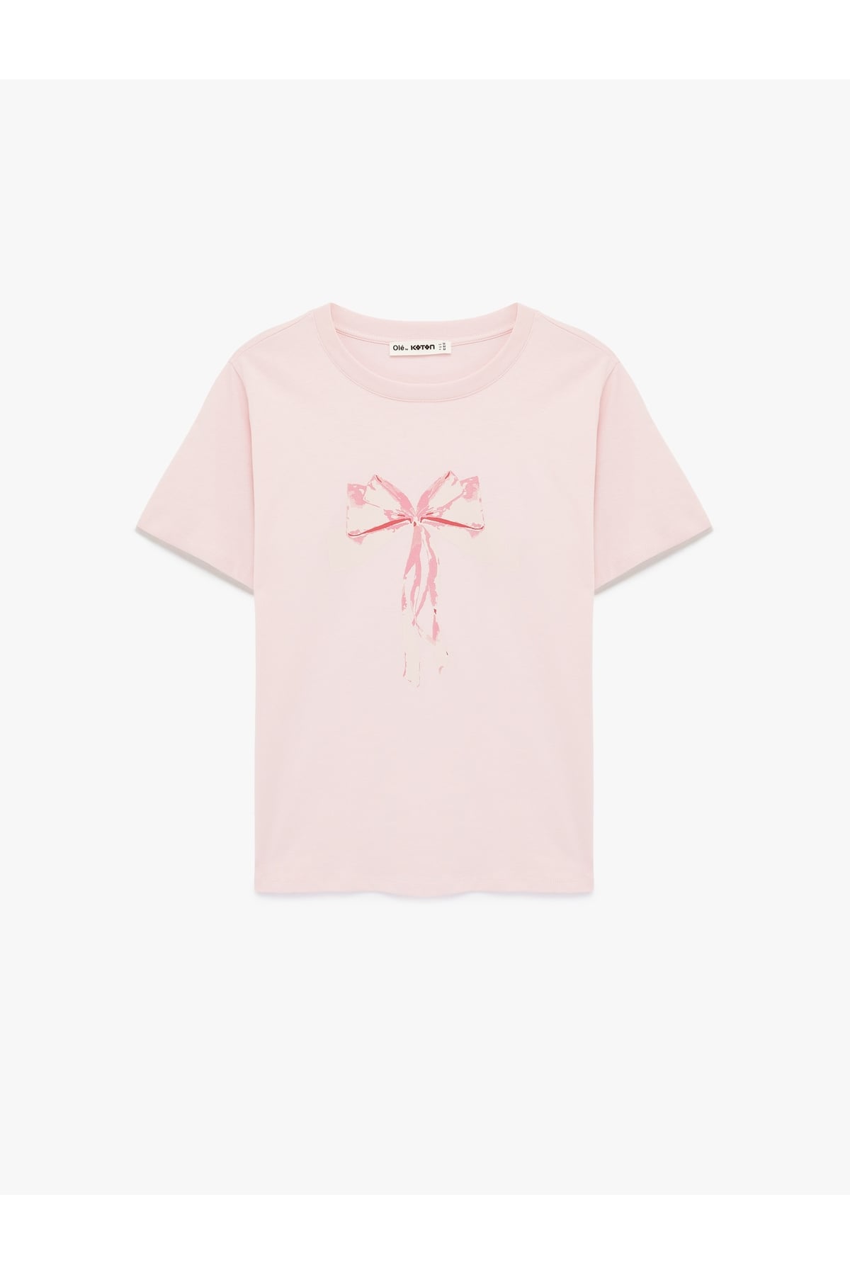 Kadın T-shirt 6SAK50065EK PEMBE
