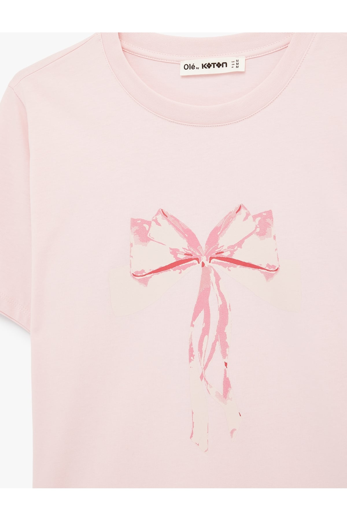 Kadın T-shirt 6SAK50065EK PEMBE