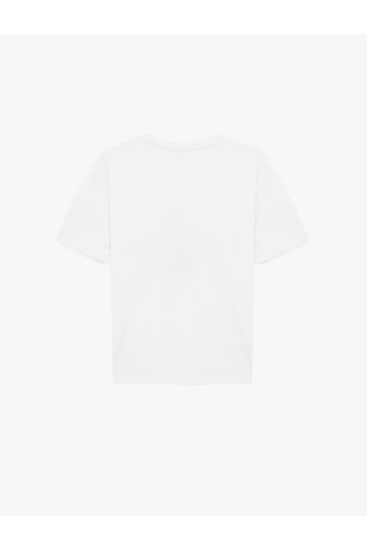 Kadın T-shirt 6SAK50087EK BEYAZ