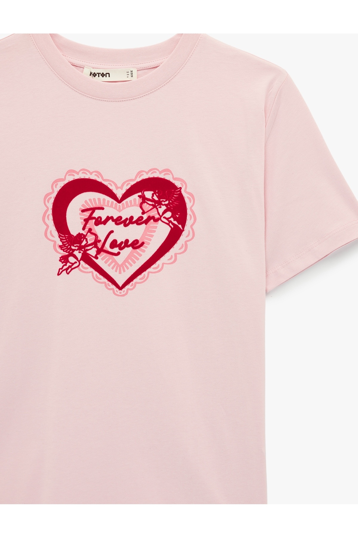 Kadın T-shirt 6SAK50091EK PEMBE