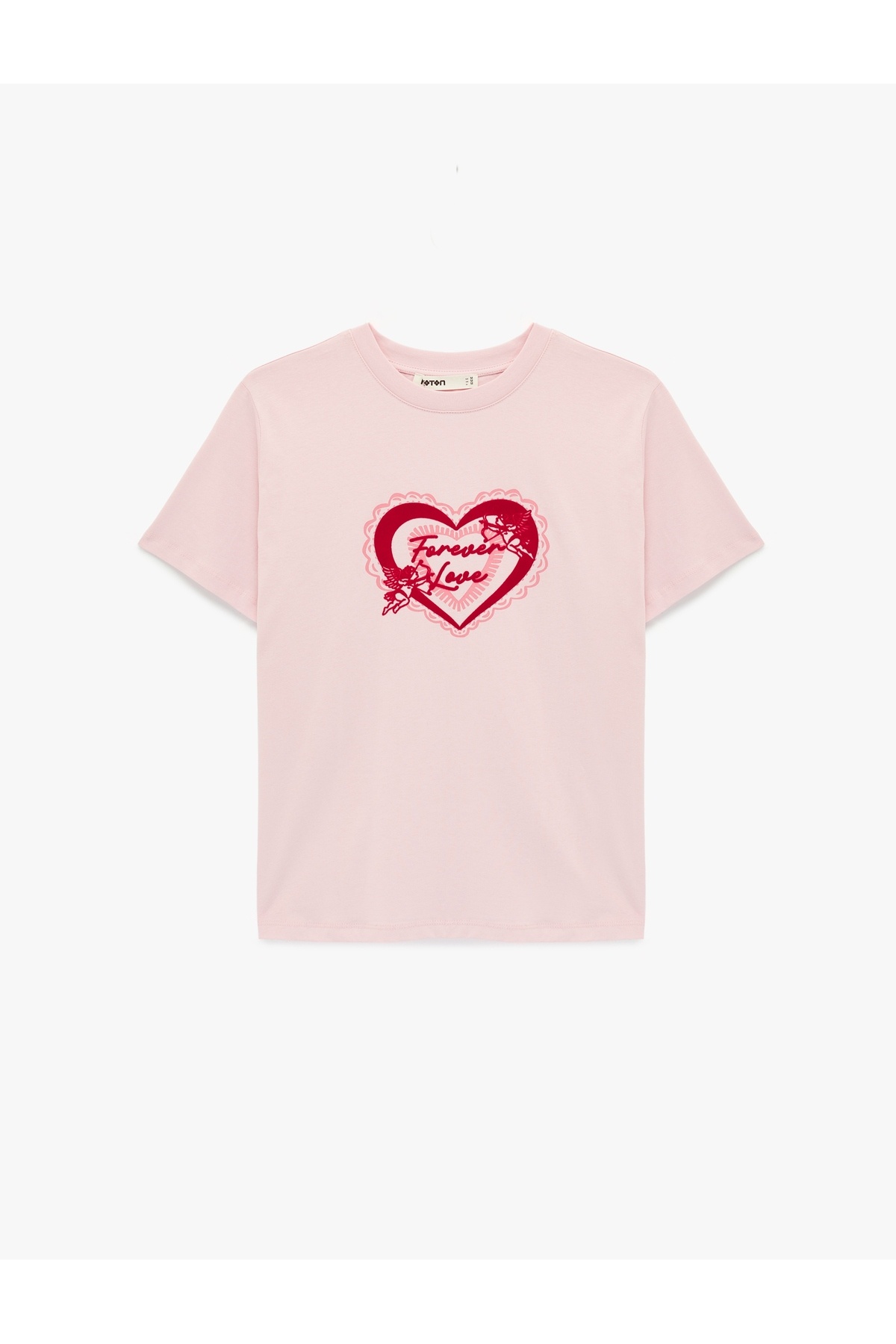 Kadın T-shirt 6SAK50091EK PEMBE