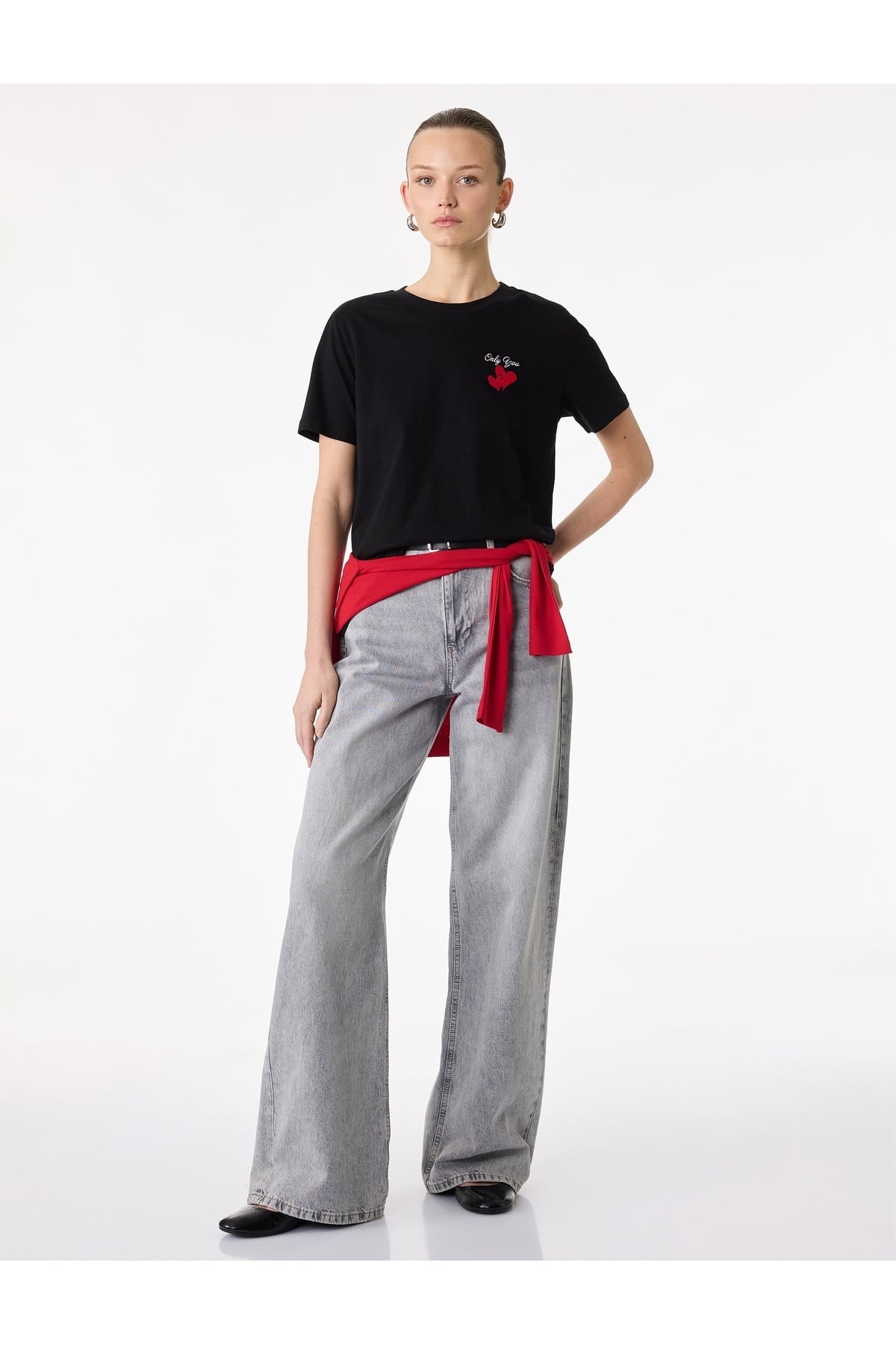 Kadın T-shirt 6SAK50092EK SİYAH