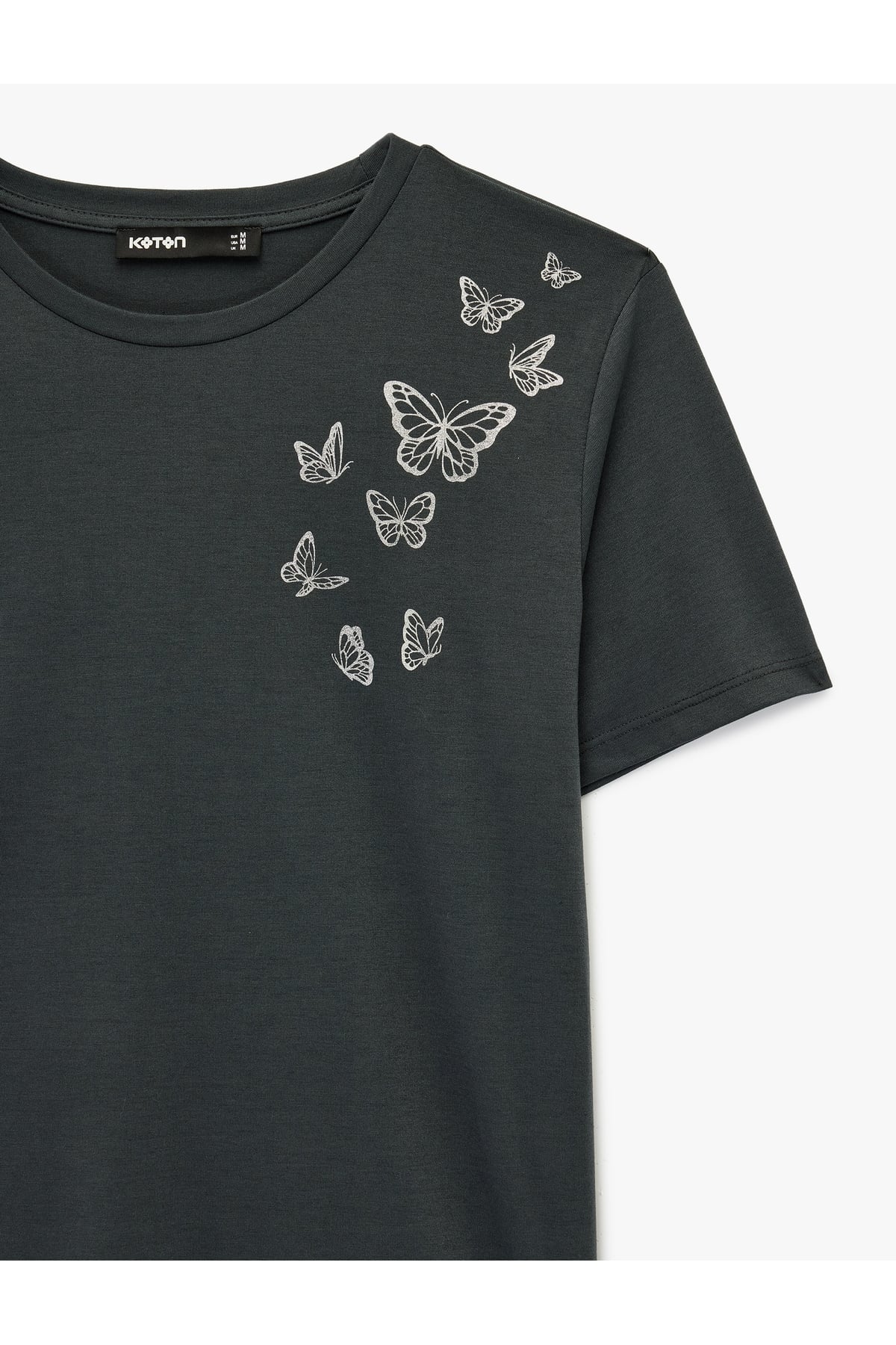 Kadın T-shirt 6SAK50131EK ANTRASİT